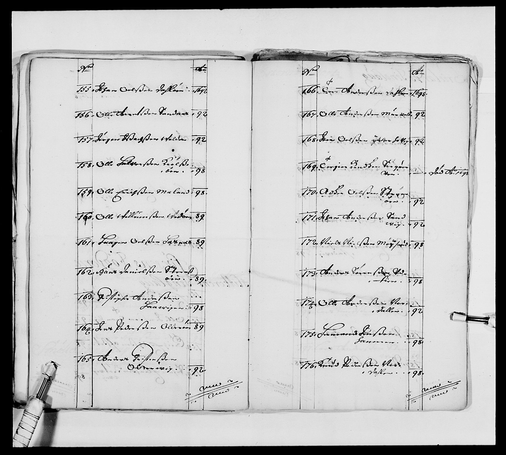 Kommanderende general (KG I) med Det norske krigsdirektorium, AV/RA-EA-5419/E/Ea/L0473: Marineregimentet, 1664-1701, p. 175