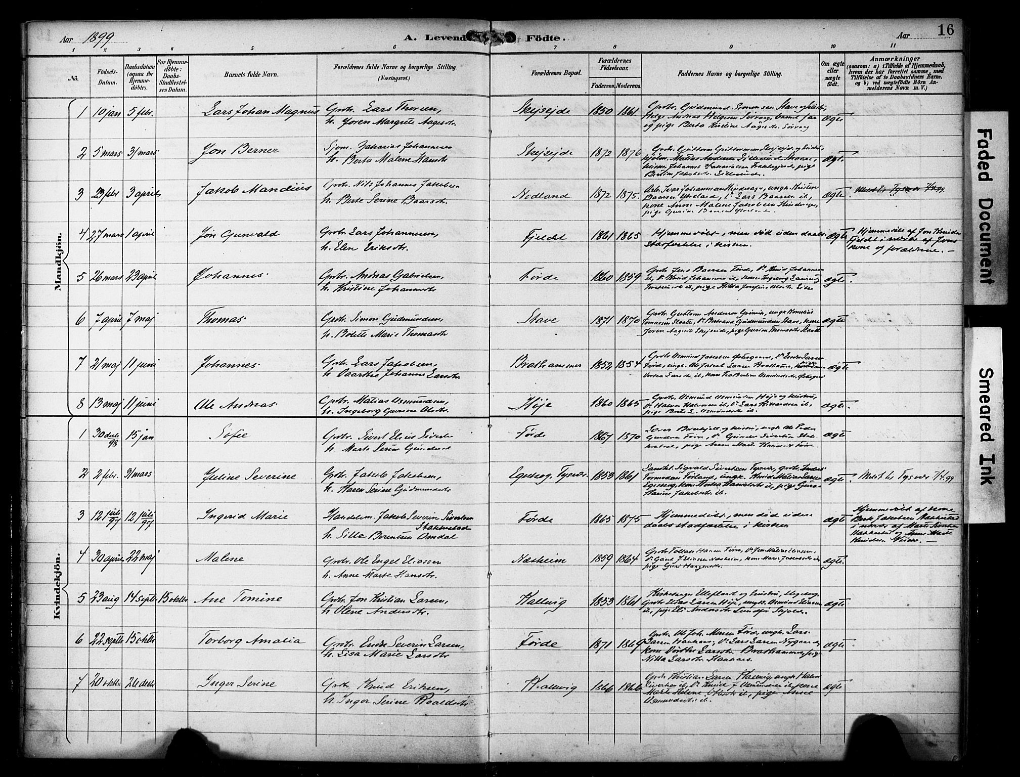 Avaldsnes sokneprestkontor, SAST/A -101851/H/Ha/Haa/L0016: Parish register (official) no. A 16, 1893-1918, p. 16