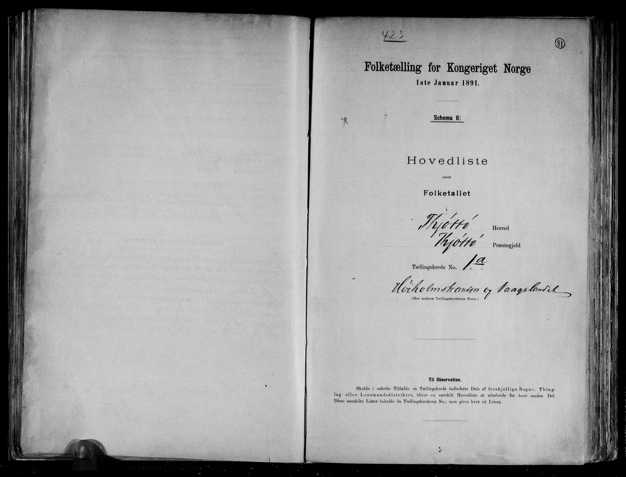 RA, 1891 census for 1817 Tjøtta, 1891, p. 5