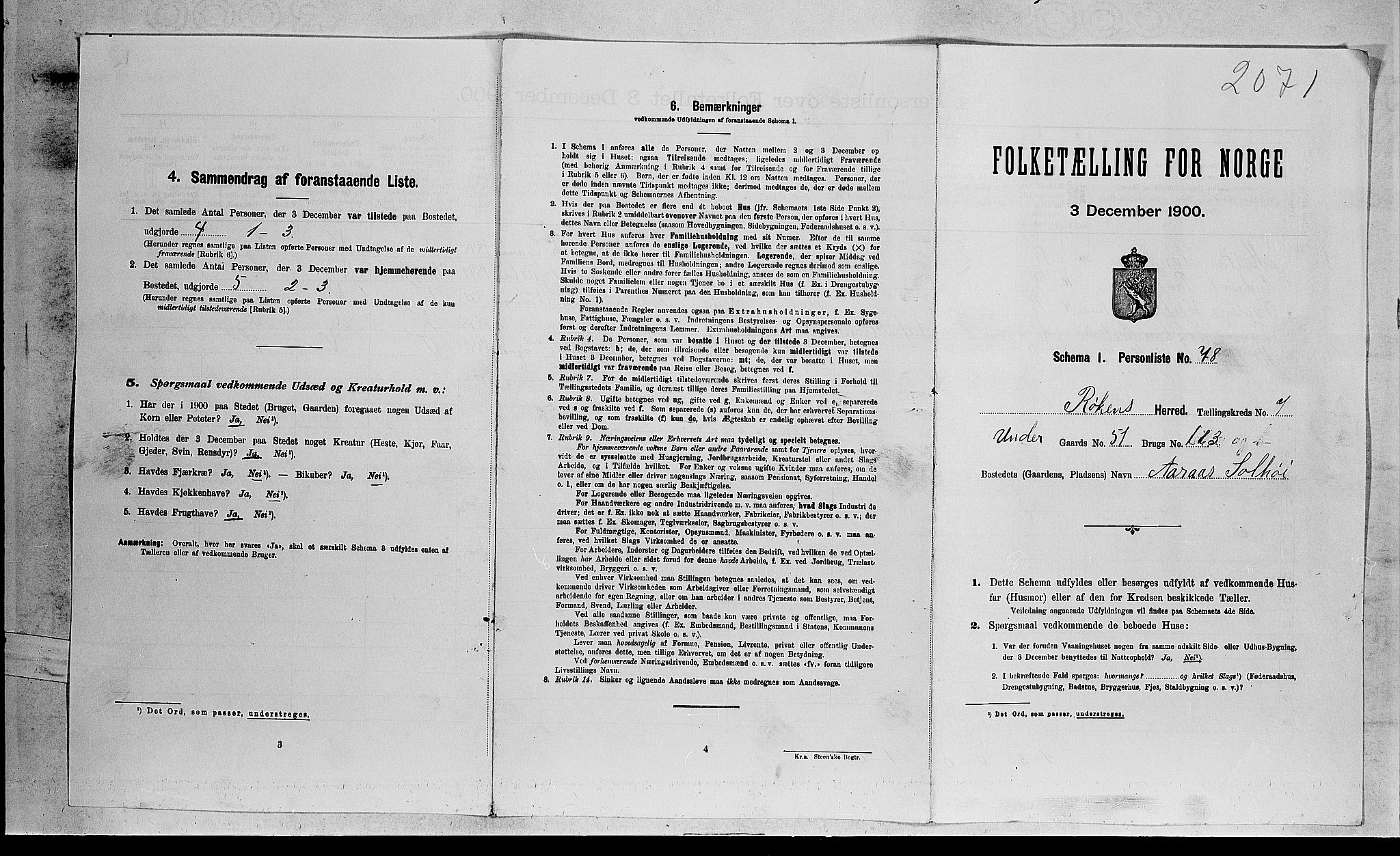 RA, 1900 census for Røyken, 1900, p. 1157