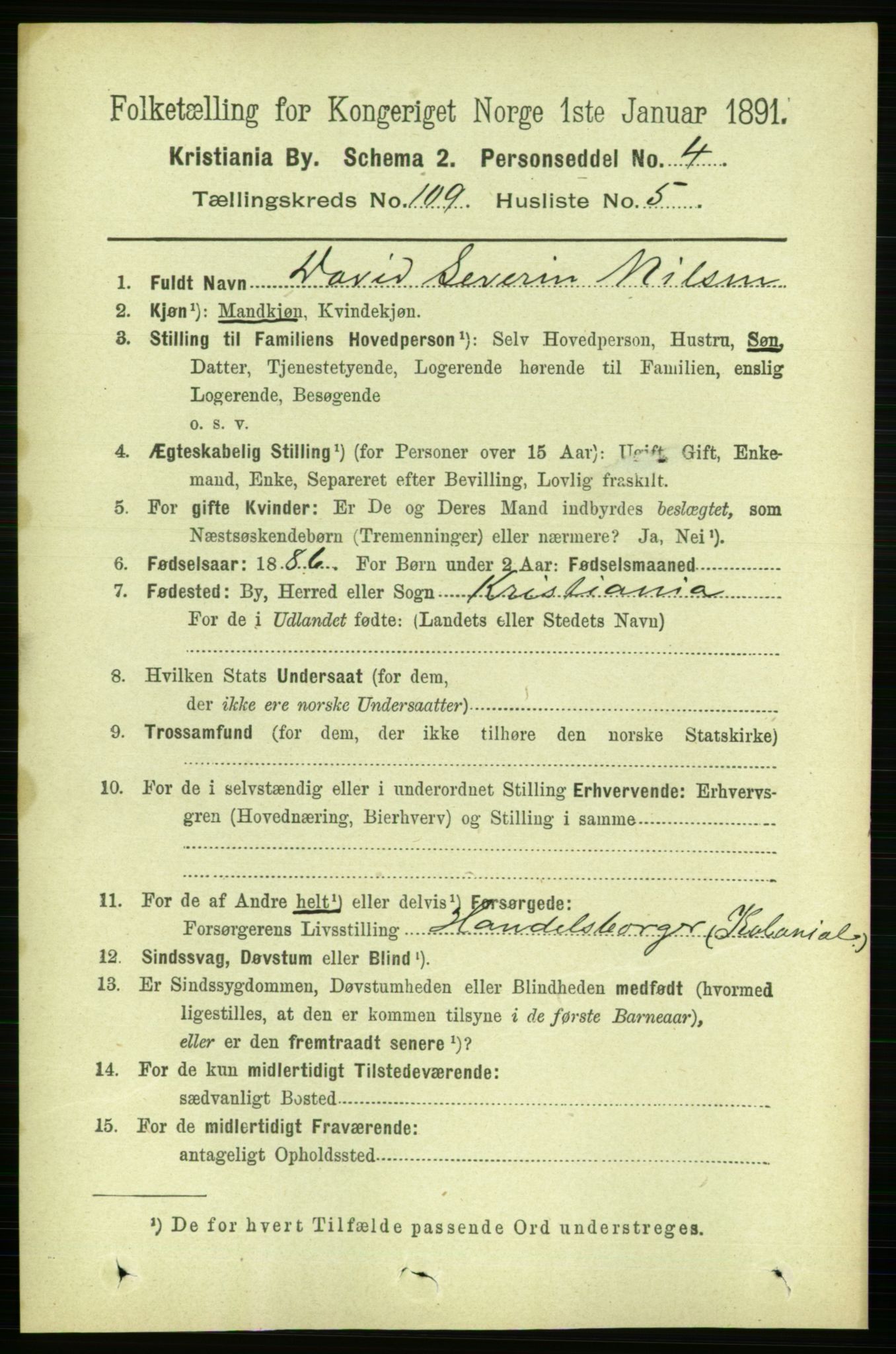 RA, 1891 census for 0301 Kristiania, 1891, p. 56469