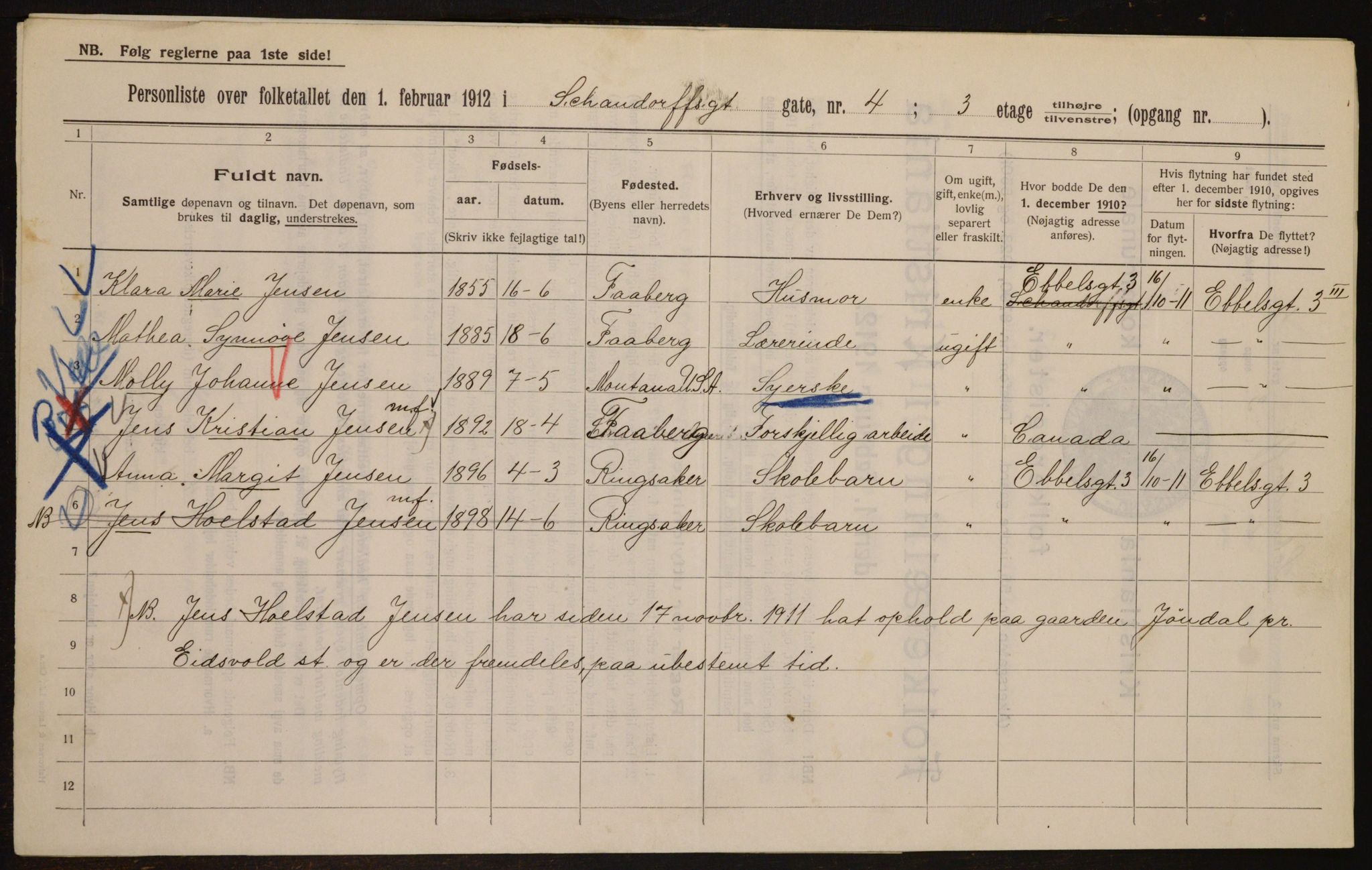 OBA, Municipal Census 1912 for Kristiania, 1912, p. 89789