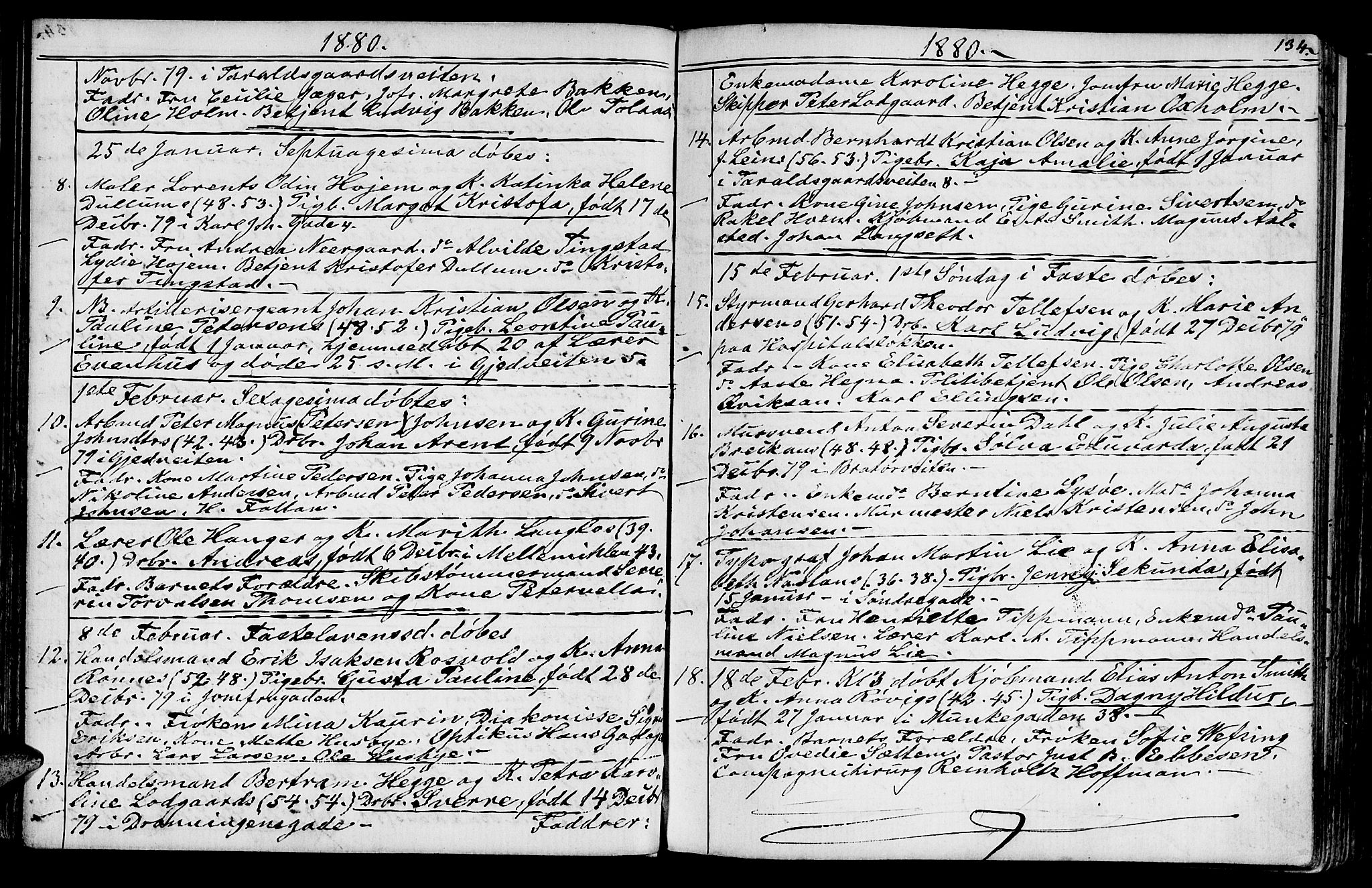 Ministerialprotokoller, klokkerbøker og fødselsregistre - Sør-Trøndelag, SAT/A-1456/602/L0142: Parish register (copy) no. 602C10, 1872-1894, p. 134