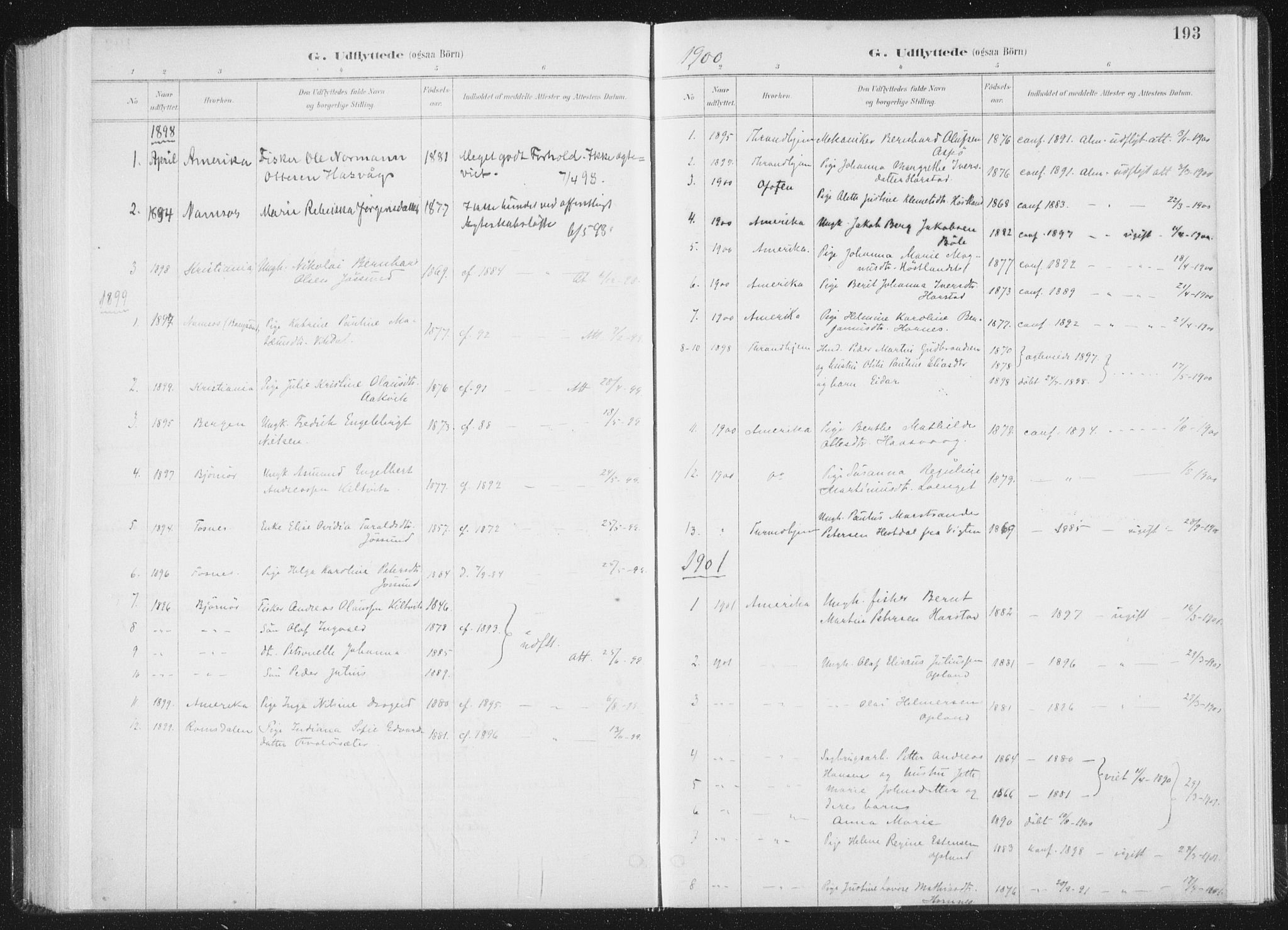 Ministerialprotokoller, klokkerbøker og fødselsregistre - Nord-Trøndelag, SAT/A-1458/771/L0597: Parish register (official) no. 771A04, 1885-1910, p. 193