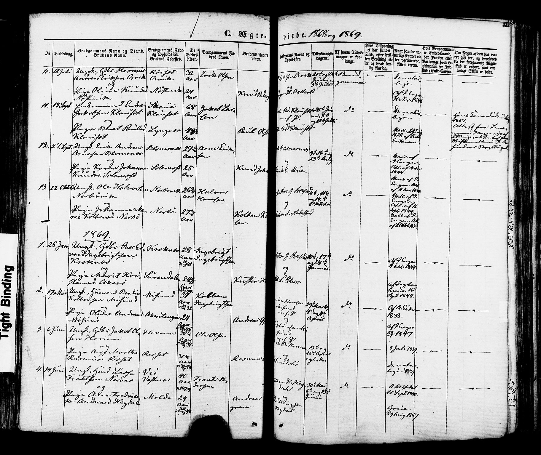 Ministerialprotokoller, klokkerbøker og fødselsregistre - Møre og Romsdal, AV/SAT-A-1454/560/L0719: Parish register (official) no. 560A03, 1845-1872, p. 222