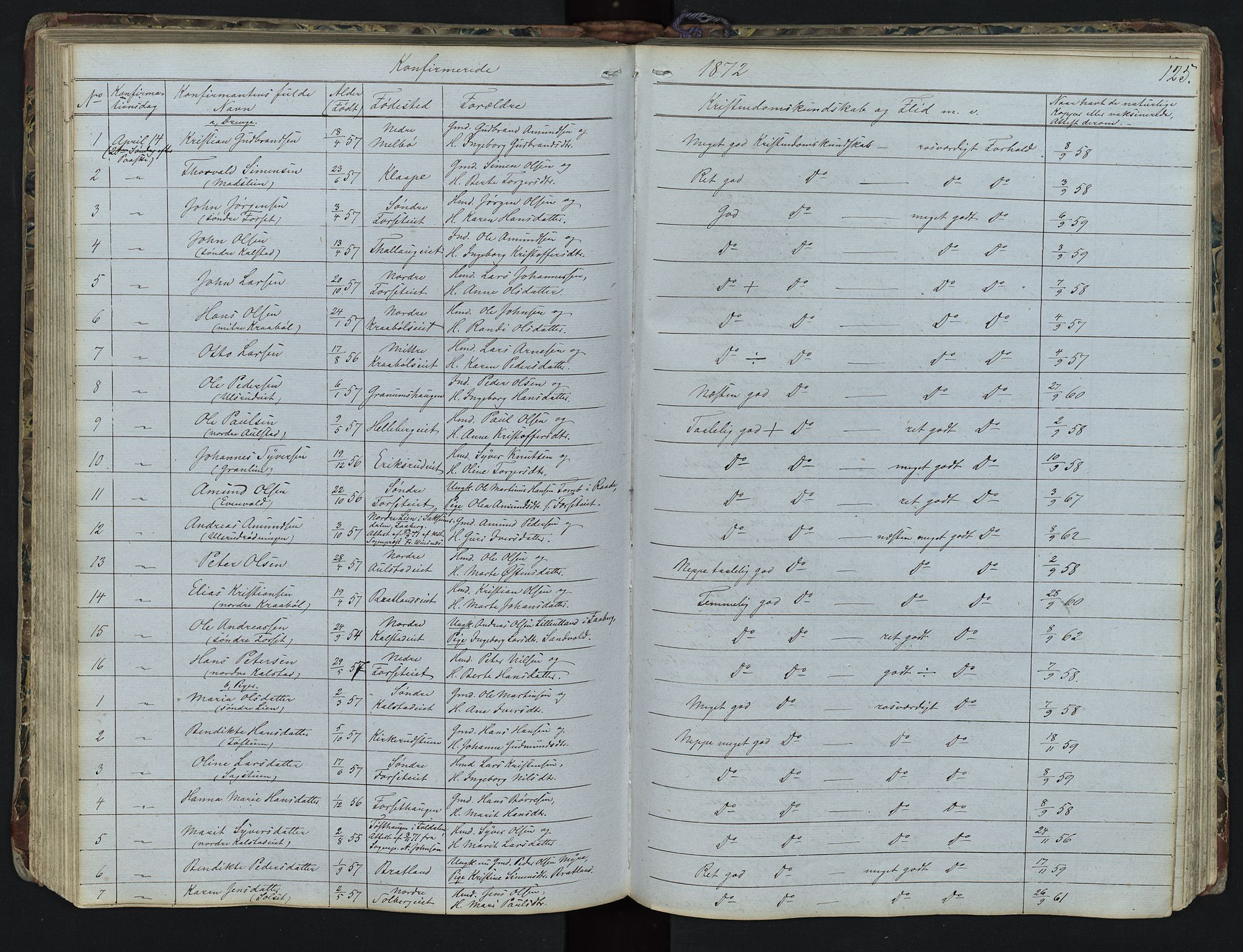 Vestre Gausdal prestekontor, AV/SAH-PREST-094/H/Ha/Hab/L0001: Parish register (copy) no. 1, 1867-1895, p. 125