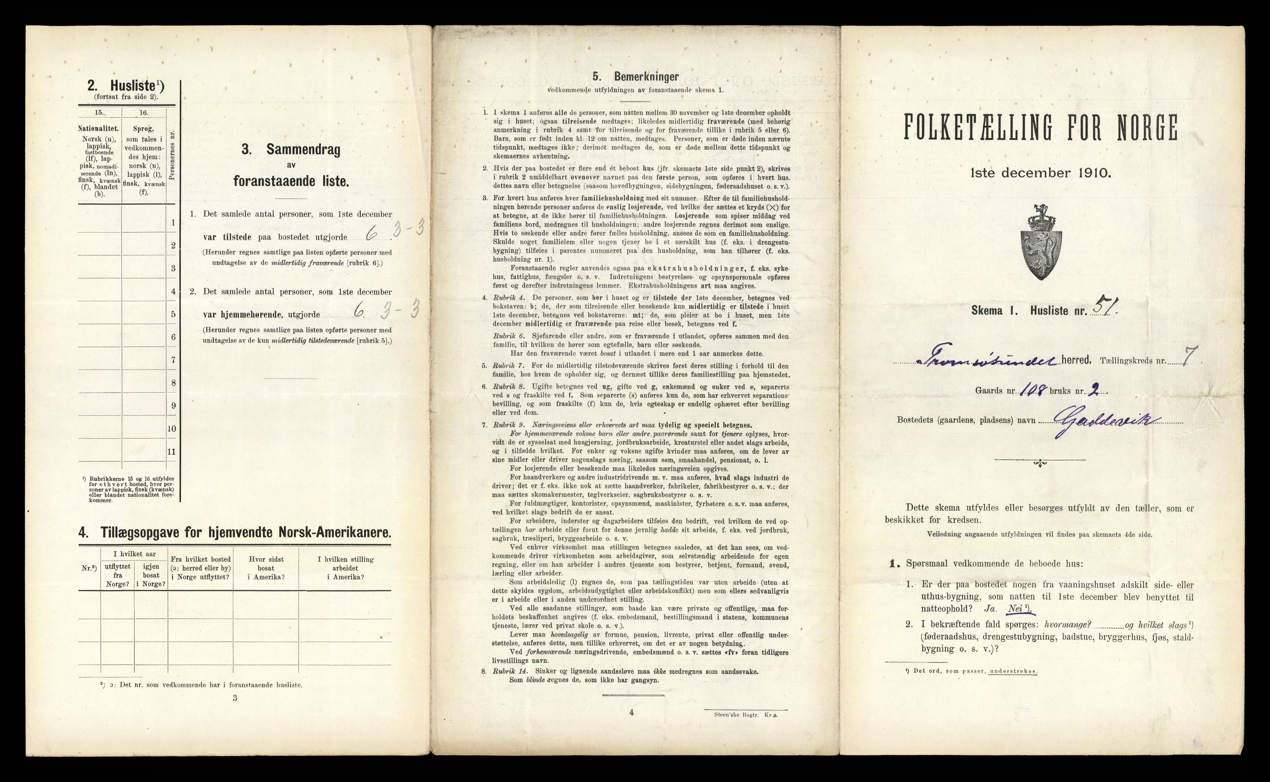 RA, 1910 census for Tromsøysund, 1910, p. 1425