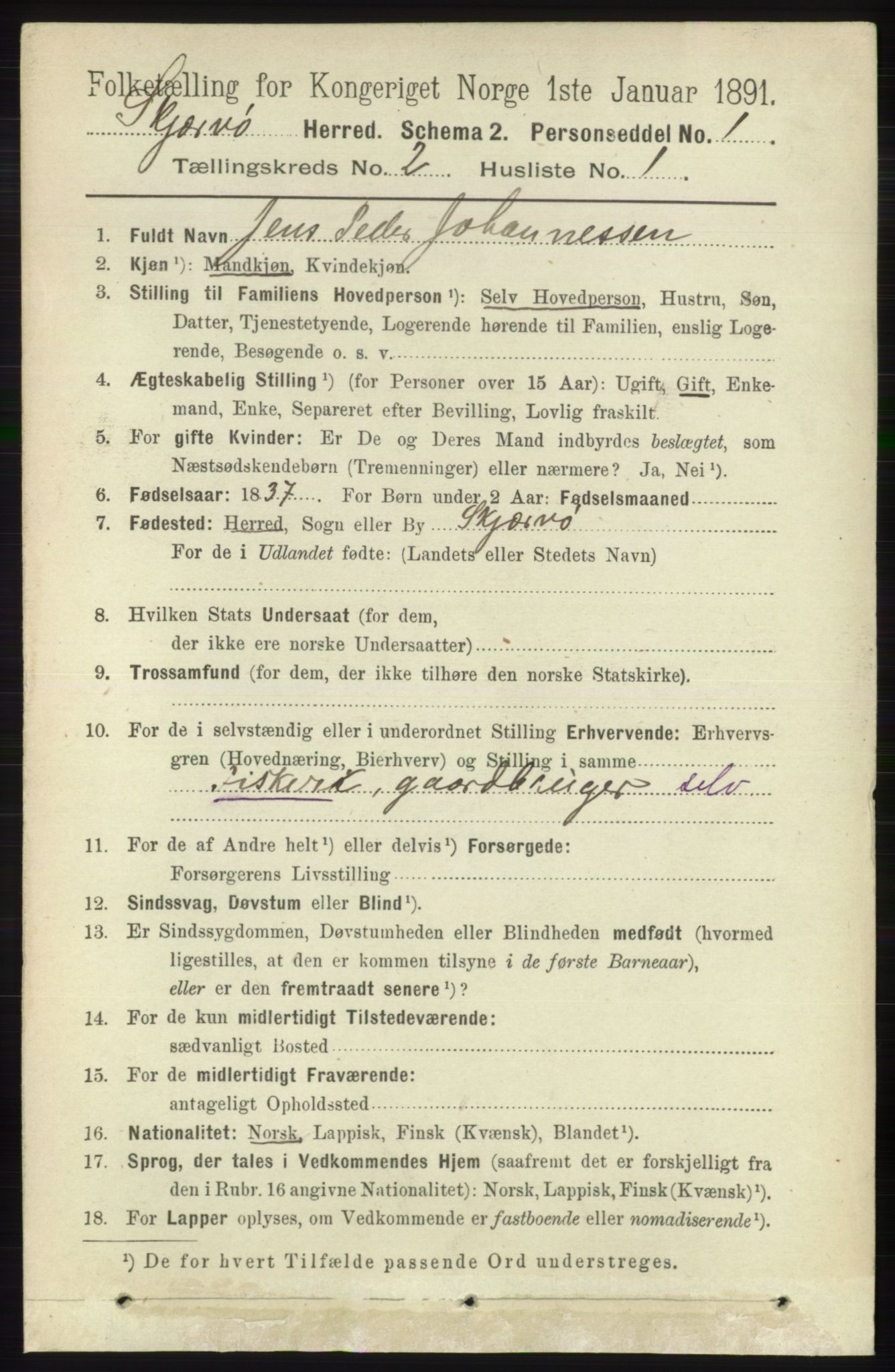 RA, 1891 census for 1941 Skjervøy, 1891, p. 1028