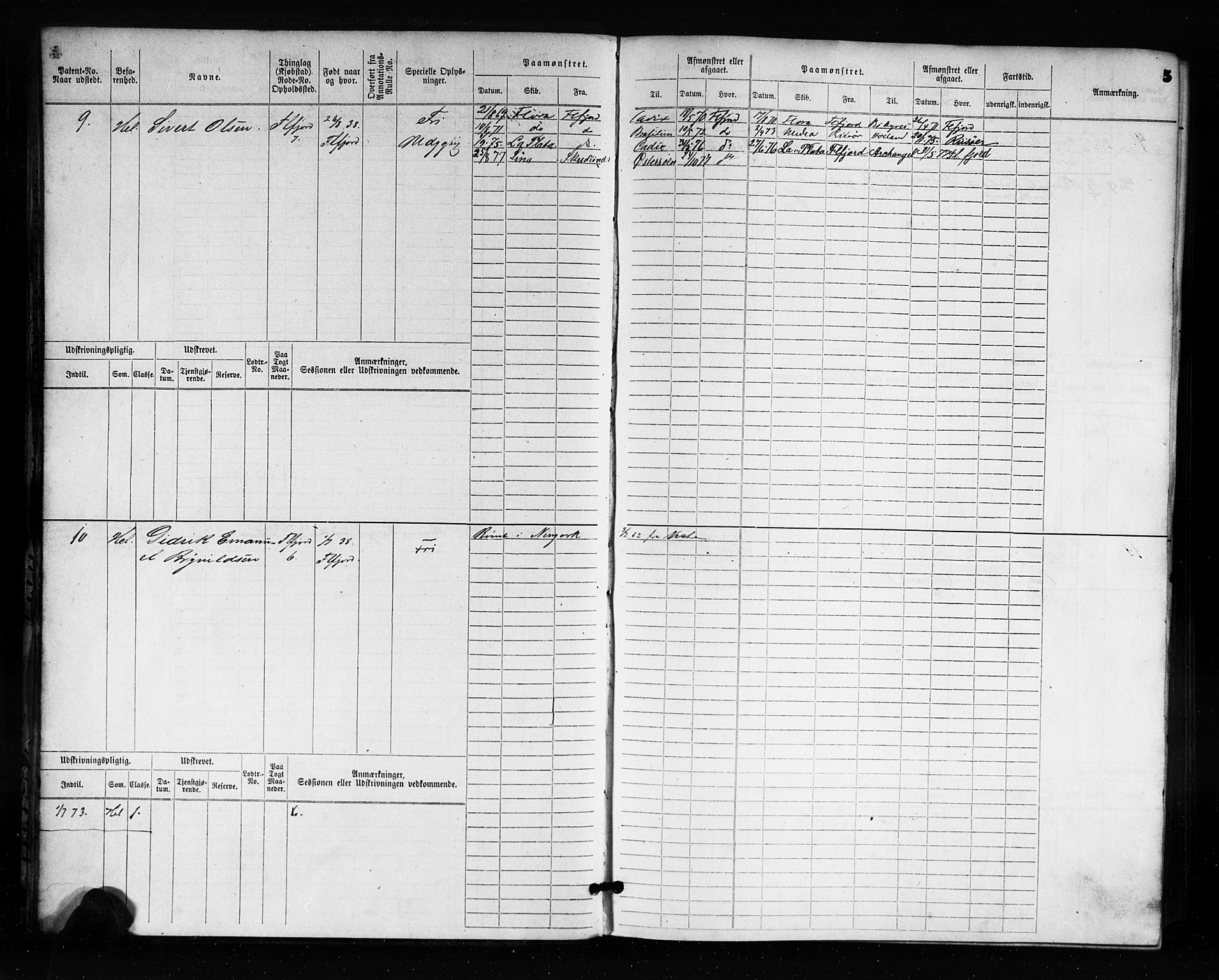 Flekkefjord mønstringskrets, AV/SAK-2031-0018/F/Fb/L0001: Hovedrulle nr 1-764, N-4, 1868-1900, p. 6