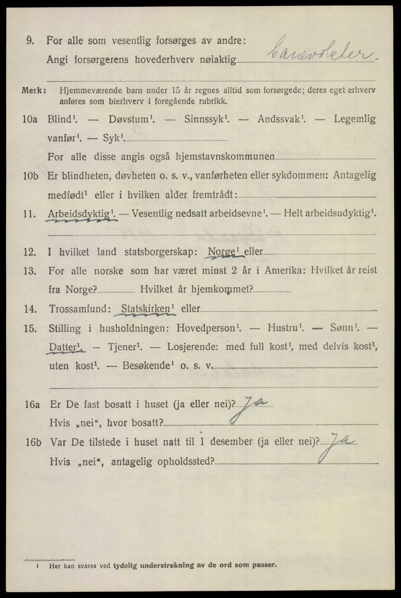SAKO, 1920 census for Eidanger, 1920, p. 2025