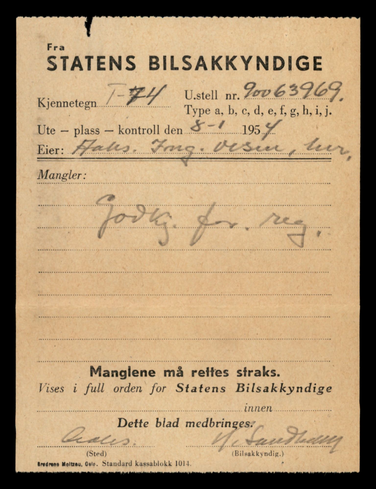 Møre og Romsdal vegkontor - Ålesund trafikkstasjon, AV/SAT-A-4099/F/Fe/L0001: Registreringskort for kjøretøy T 3 - T 127, 1927-1998, p. 1555