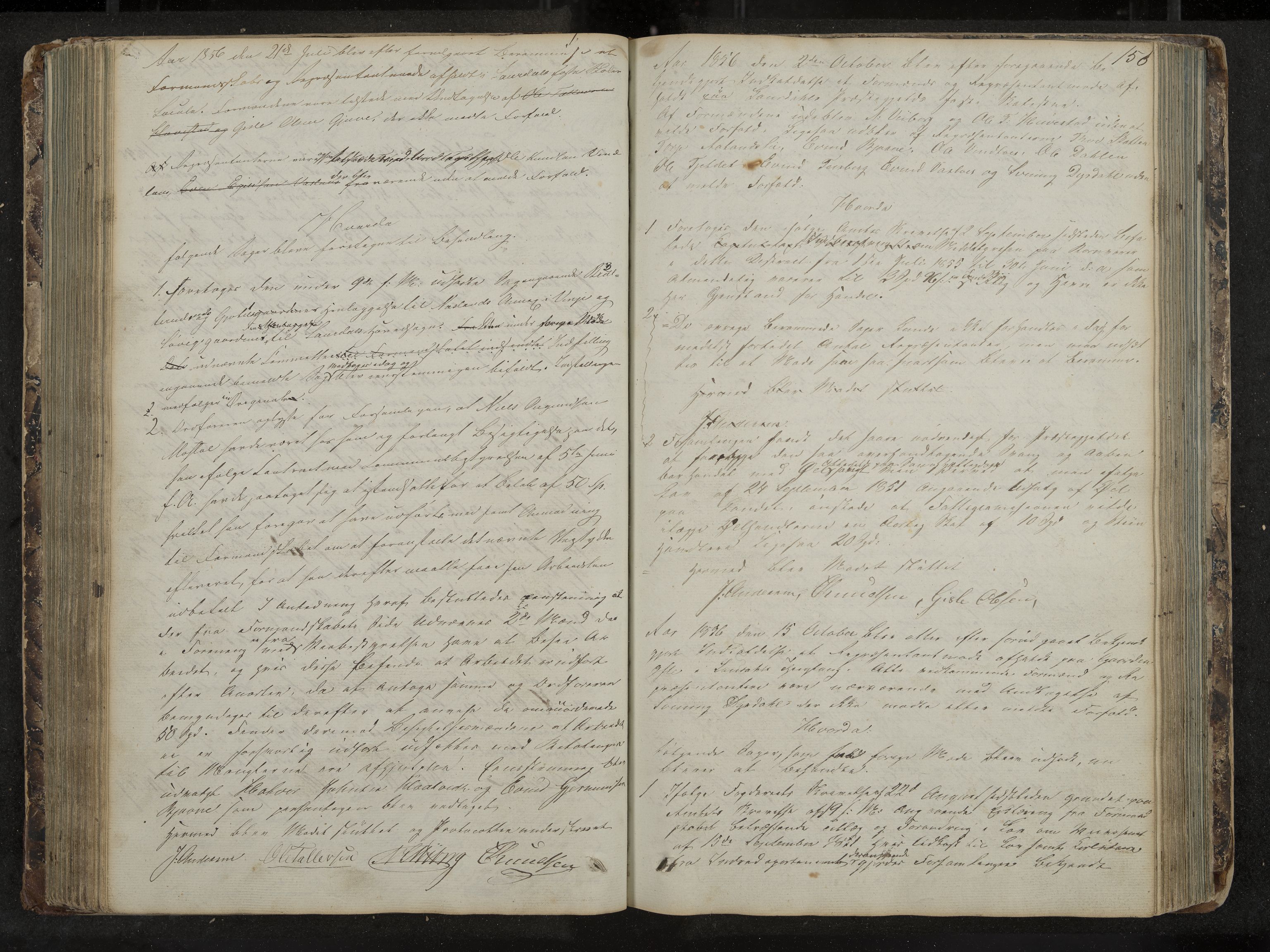 Lårdal formannskap og sentraladministrasjon, IKAK/0833021/A/L0001: Møtebok, 1838-1865, p. 156