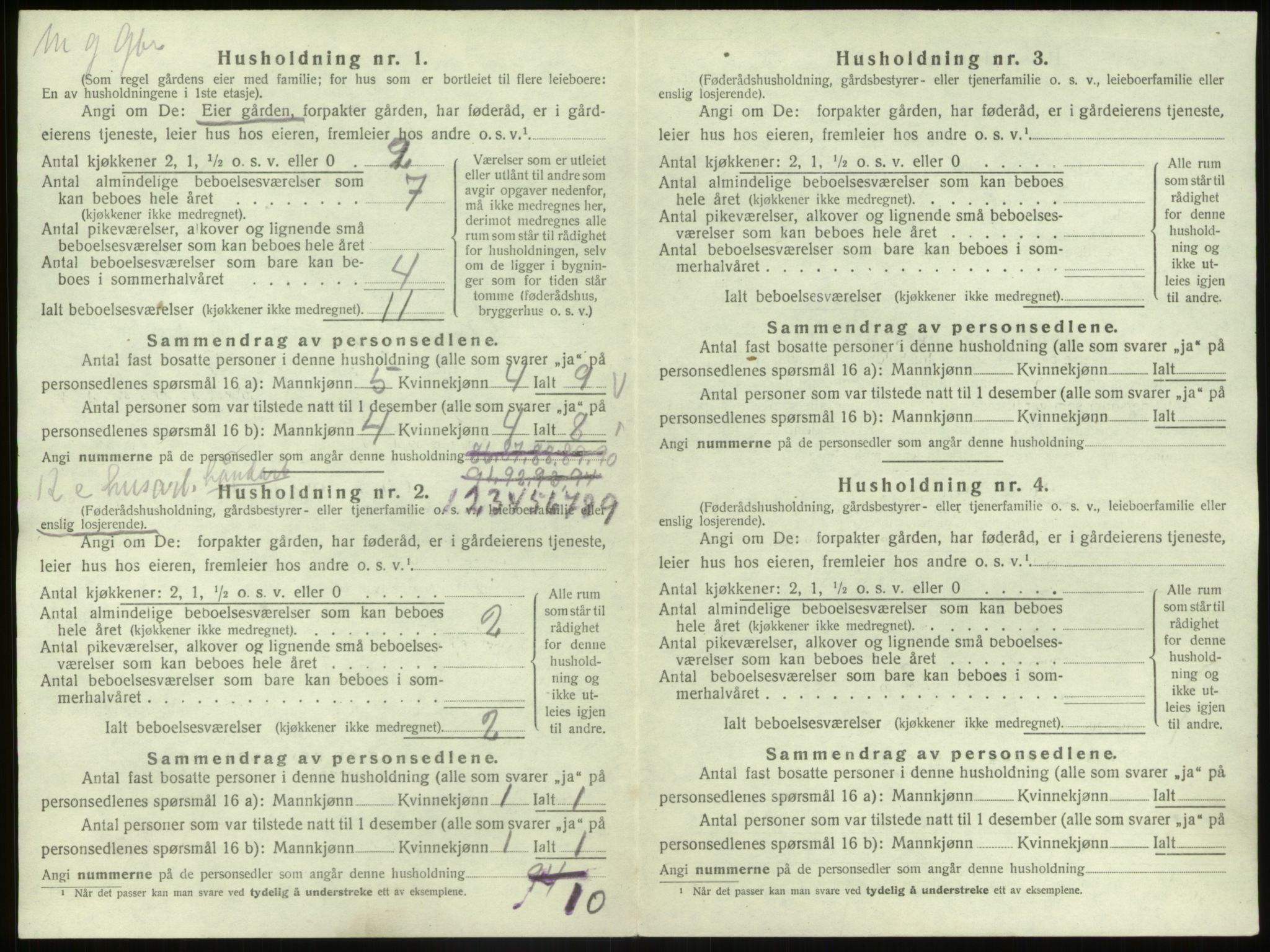 SAB, 1920 census for Nord-Vågsøy, 1920, p. 369