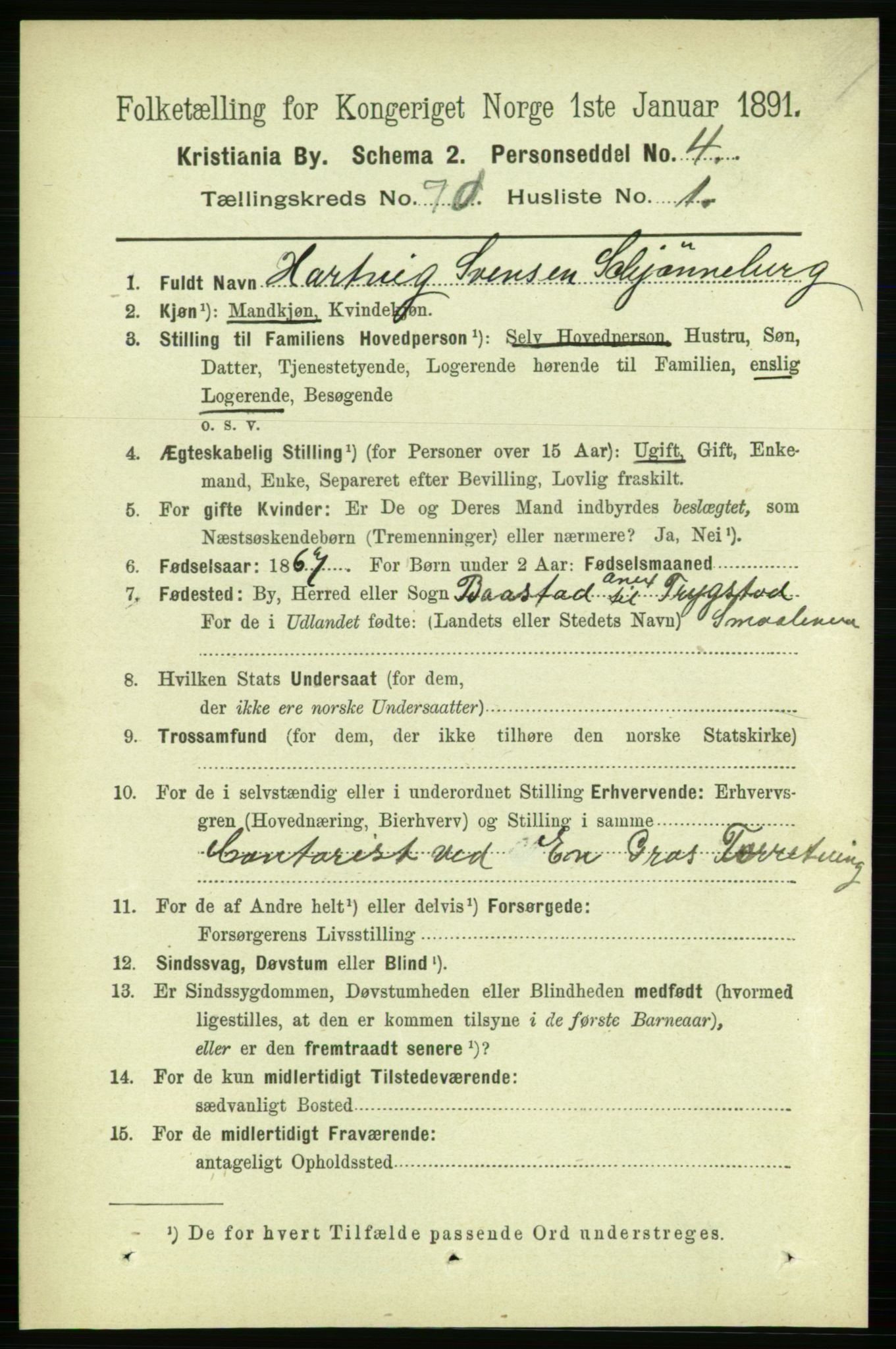 RA, 1891 census for 0301 Kristiania, 1891, p. 38525