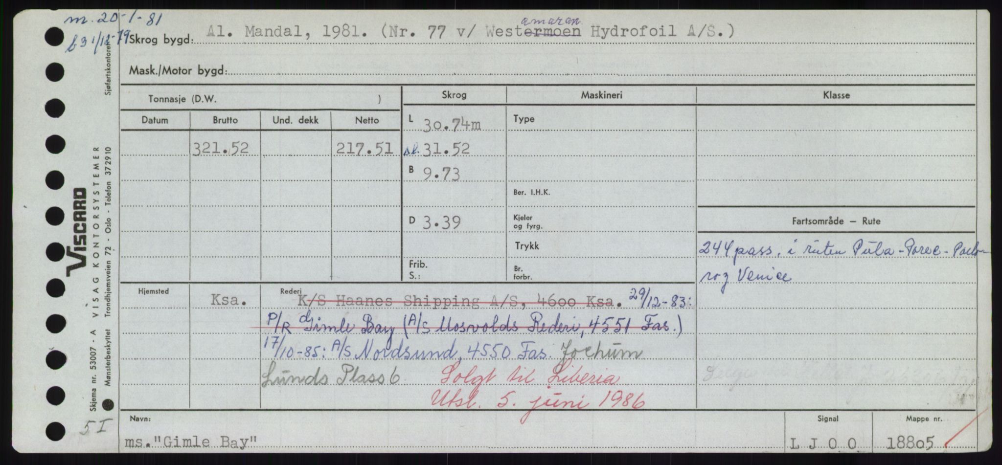 Sjøfartsdirektoratet med forløpere, Skipsmålingen, AV/RA-S-1627/H/Hd/L0012: Fartøy, G-Glø, p. 353