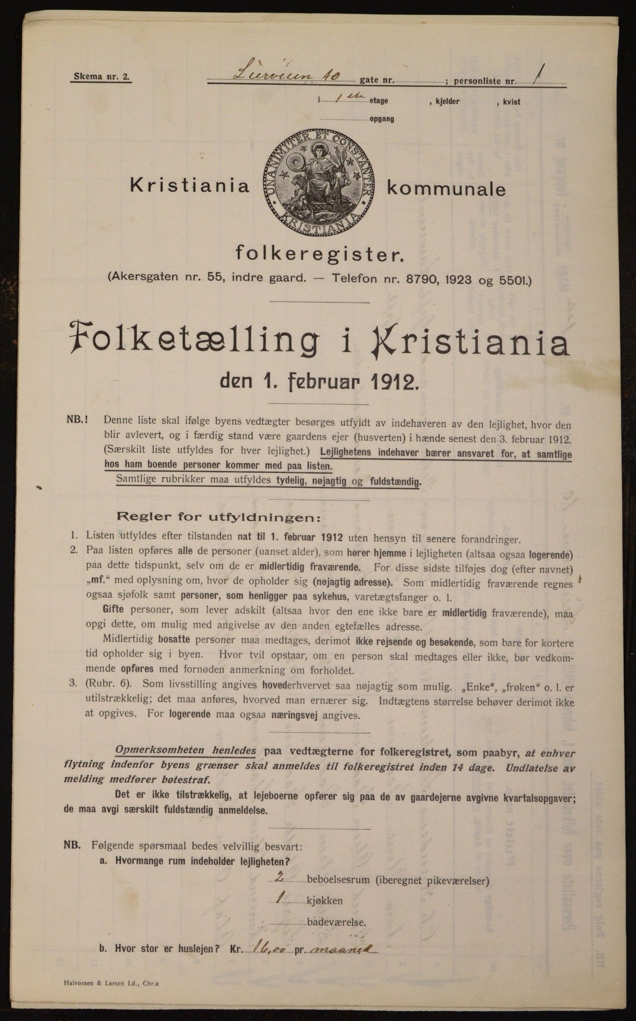 OBA, Municipal Census 1912 for Kristiania, 1912, p. 57849