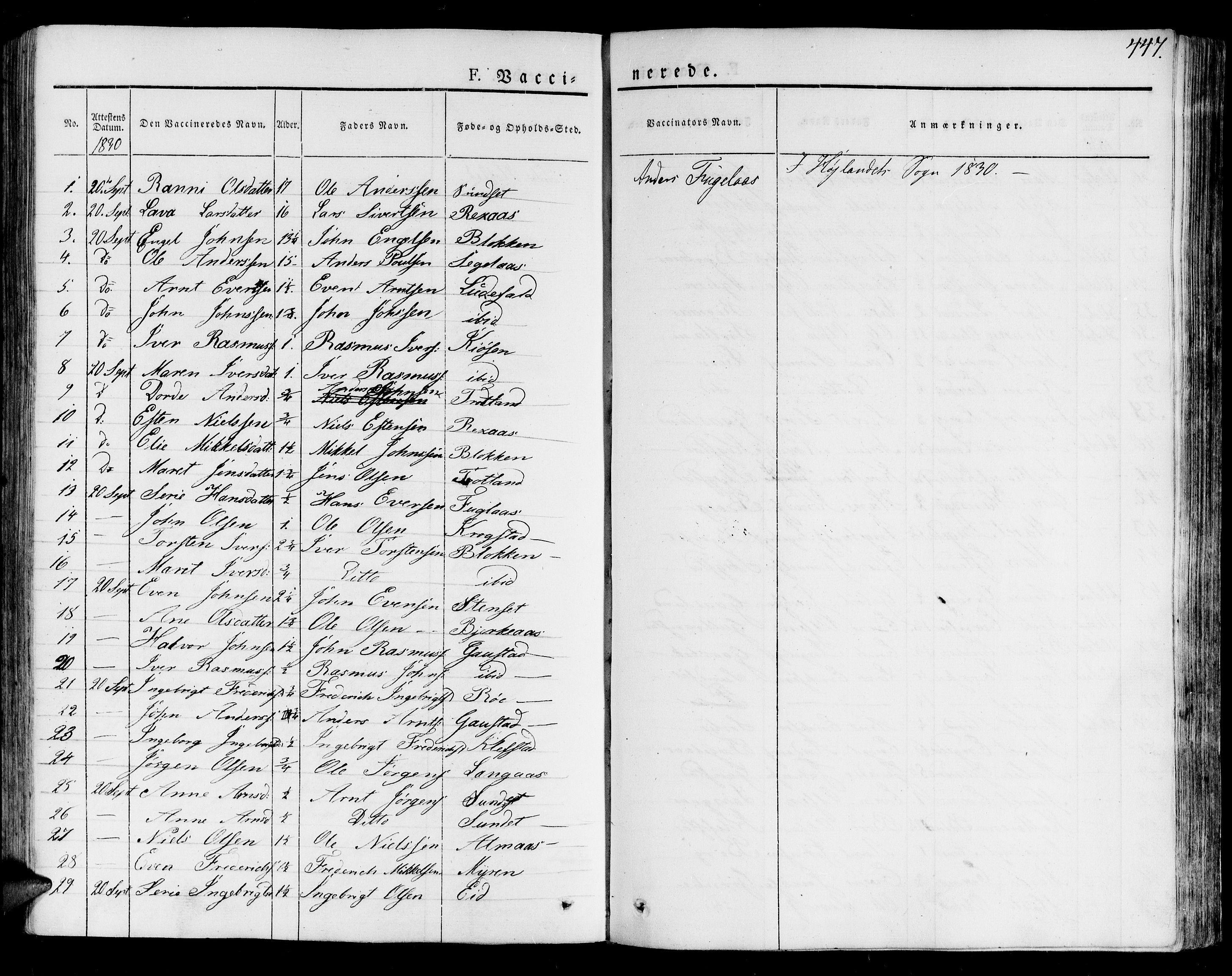 Ministerialprotokoller, klokkerbøker og fødselsregistre - Sør-Trøndelag, SAT/A-1456/691/L1070: Parish register (official) no. 691A05 /1, 1826-1841, p. 447