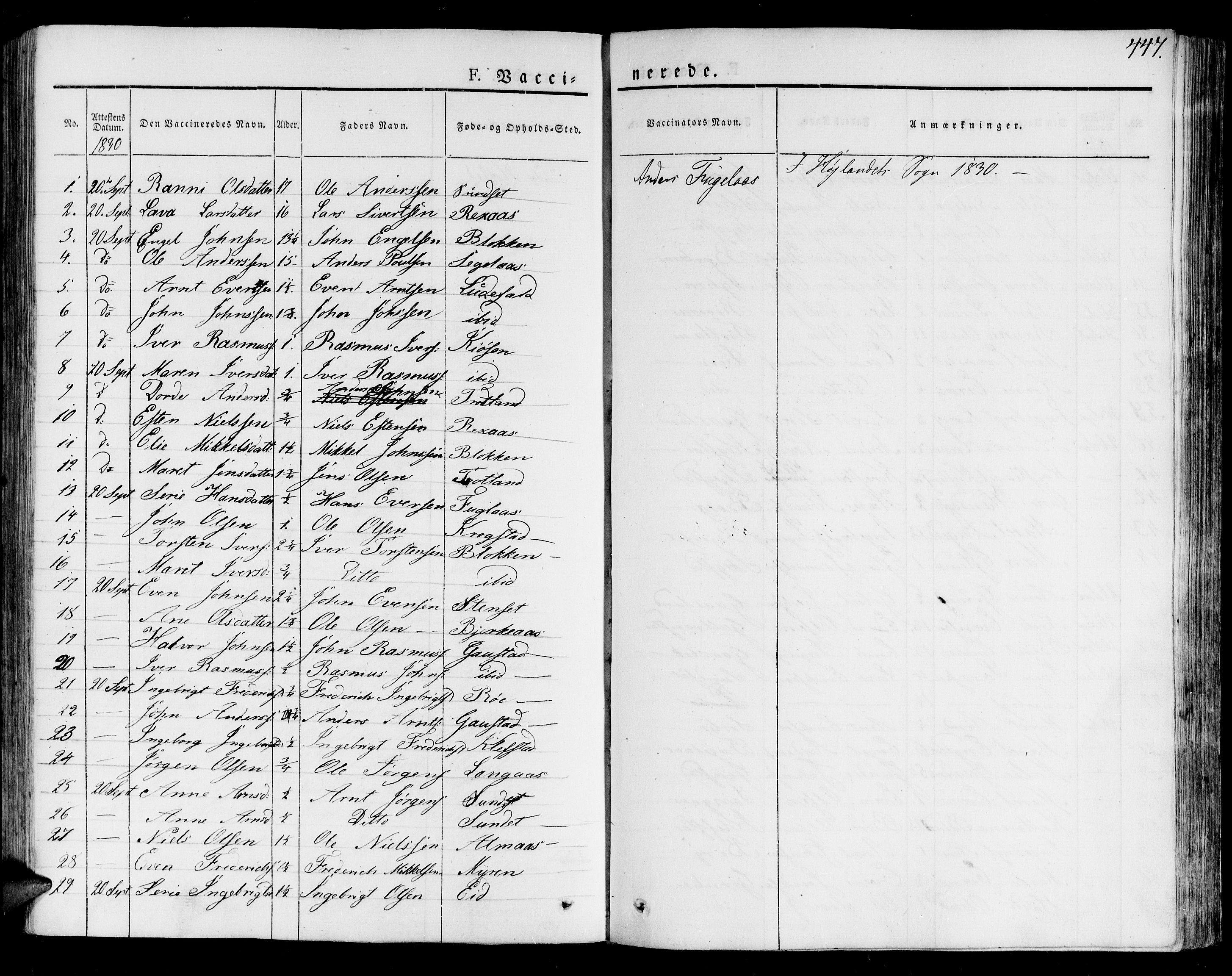 Ministerialprotokoller, klokkerbøker og fødselsregistre - Sør-Trøndelag, AV/SAT-A-1456/691/L1070: Parish register (official) no. 691A05 /1, 1826-1841, p. 447