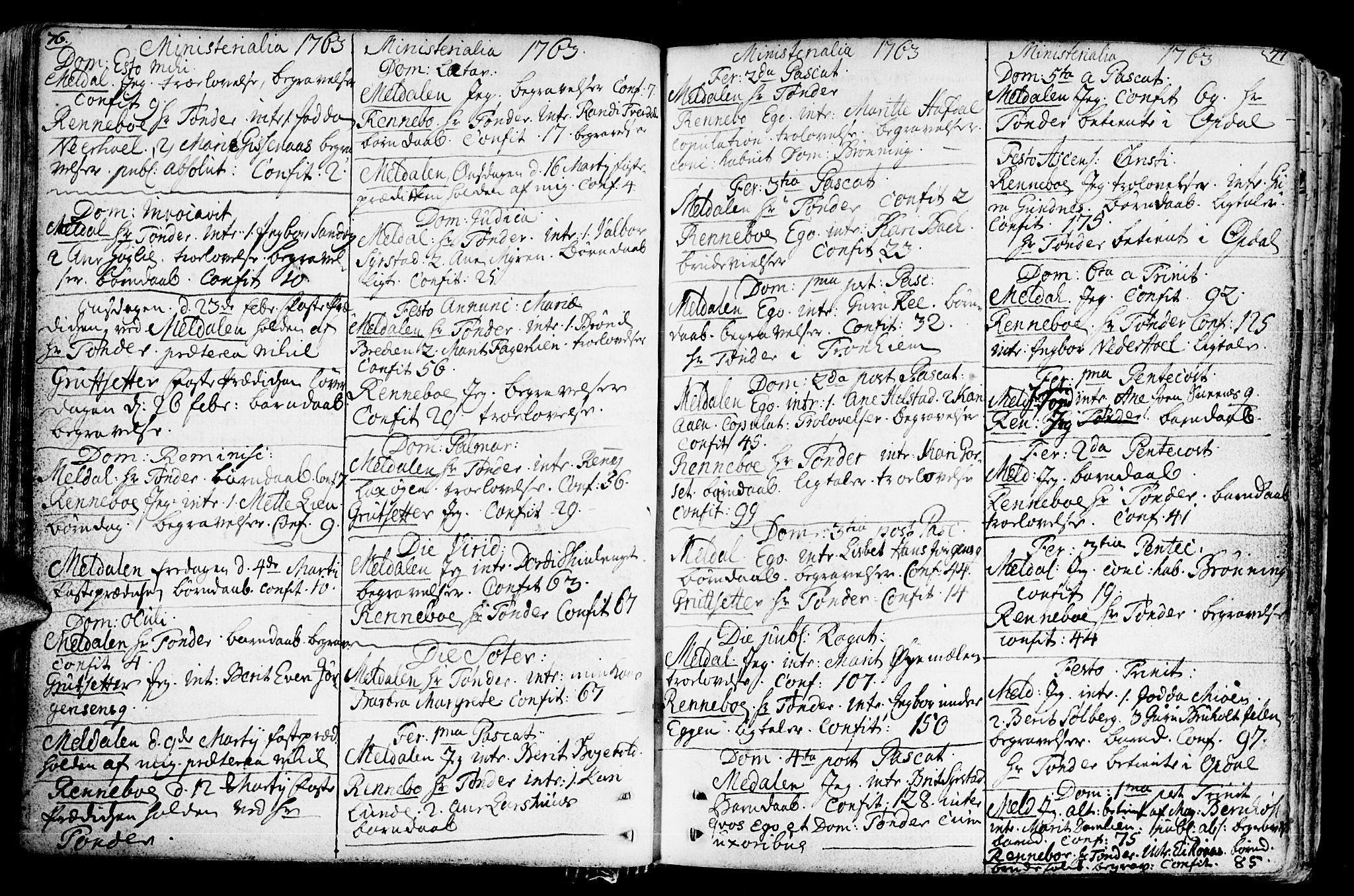 Ministerialprotokoller, klokkerbøker og fødselsregistre - Sør-Trøndelag, SAT/A-1456/672/L0851: Parish register (official) no. 672A04, 1751-1775, p. 76-77