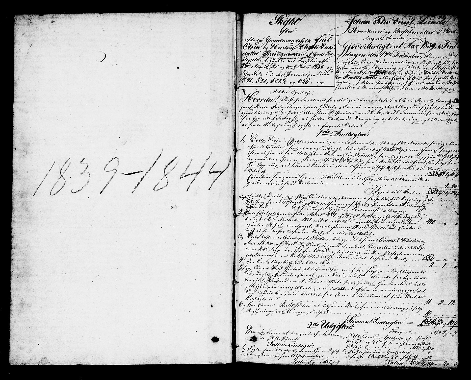 Hallingdal sorenskriveri, AV/SAKO-A-121/H/Hb/Hba/L0004: Skifteprotokoll, 1839-1844, p. 0b-1a