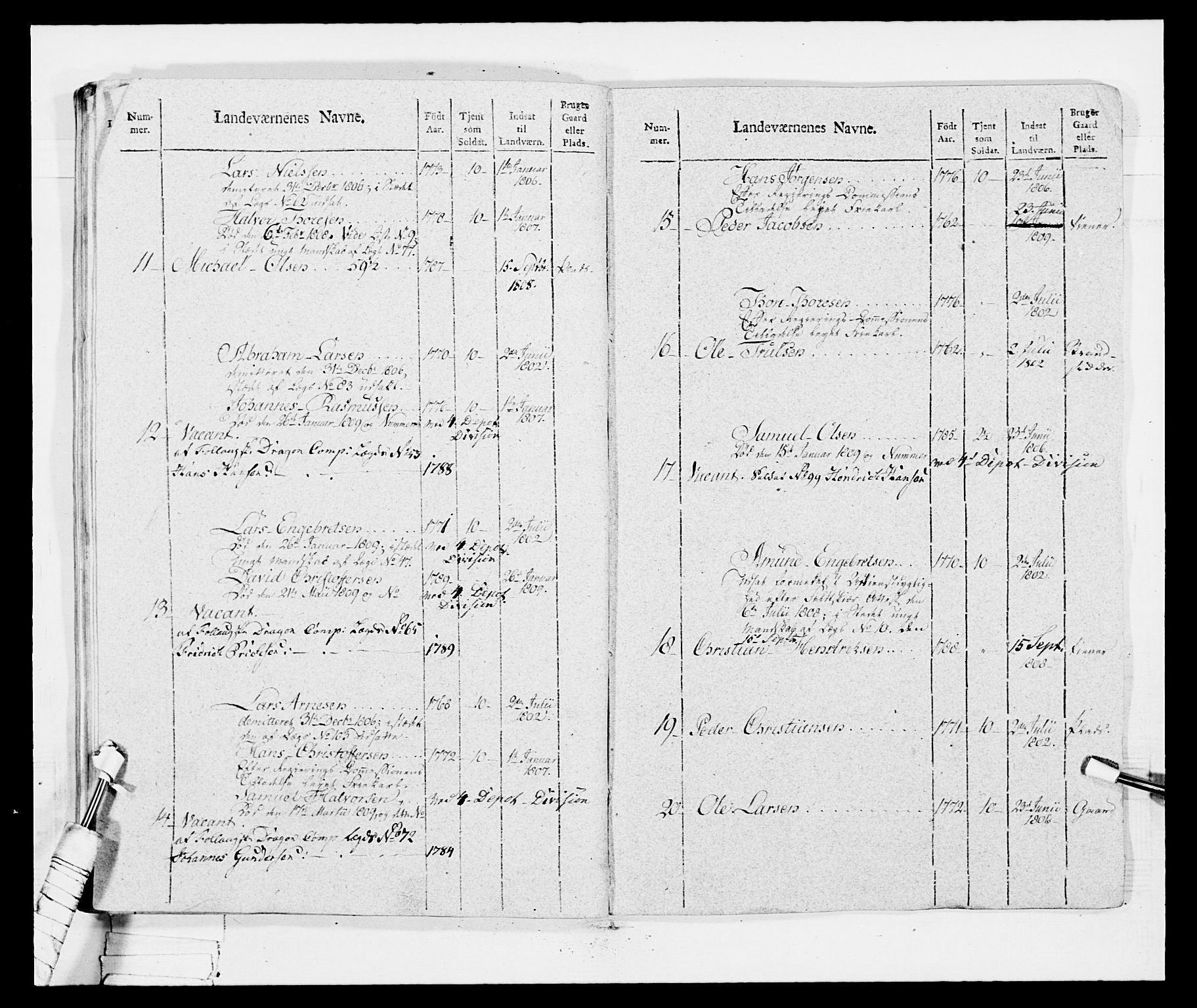 Generalitets- og kommissariatskollegiet, Det kongelige norske kommissariatskollegium, RA/EA-5420/E/Eh/L0034: Nordafjelske gevorbne infanteriregiment, 1810, p. 210