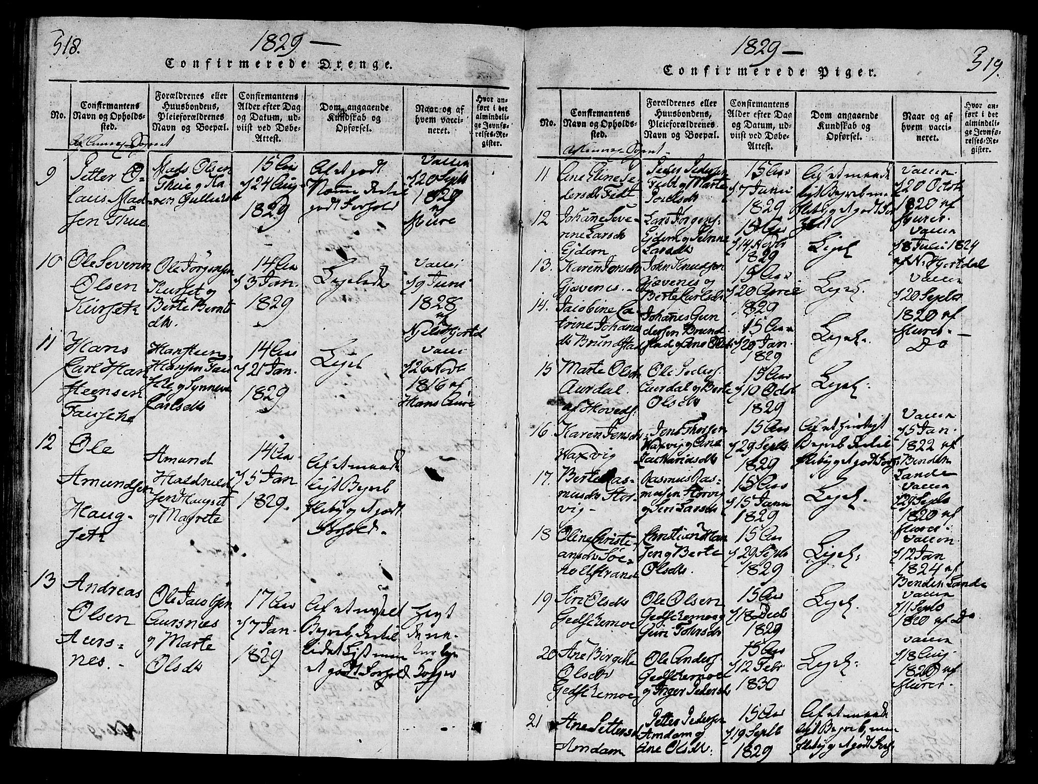 Ministerialprotokoller, klokkerbøker og fødselsregistre - Møre og Romsdal, AV/SAT-A-1454/522/L0310: Parish register (official) no. 522A05, 1816-1832, p. 518-519