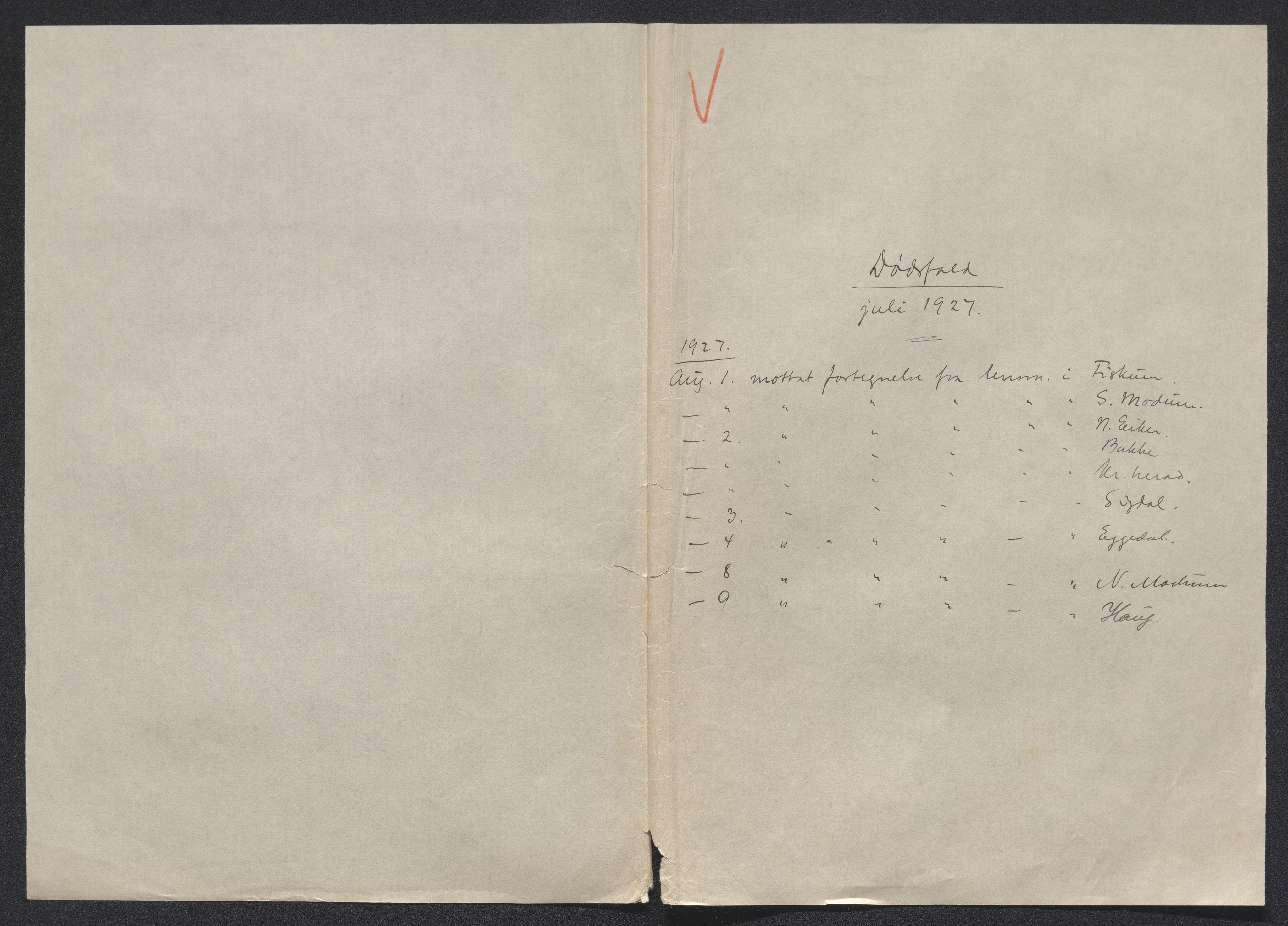 Eiker, Modum og Sigdal sorenskriveri, AV/SAKO-A-123/H/Ha/Hab/L0044: Dødsfallsmeldinger, 1926-1927, p. 854