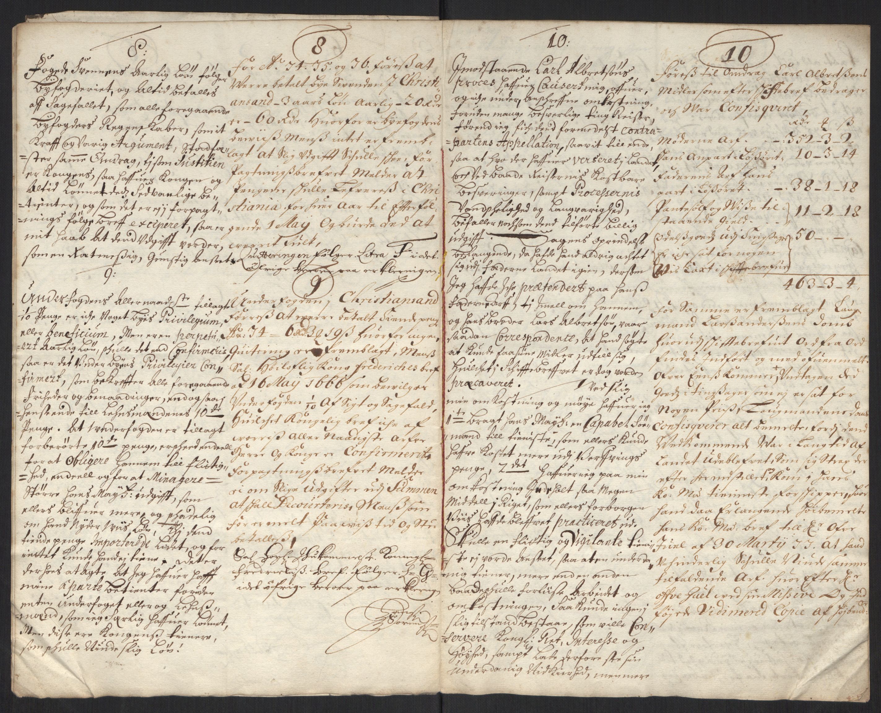 Rentekammeret inntil 1814, Reviderte regnskaper, Byregnskaper, AV/RA-EA-4066/R/Rm/L0284: [M17] Sikt og sakefall, 1658-1680, p. 110