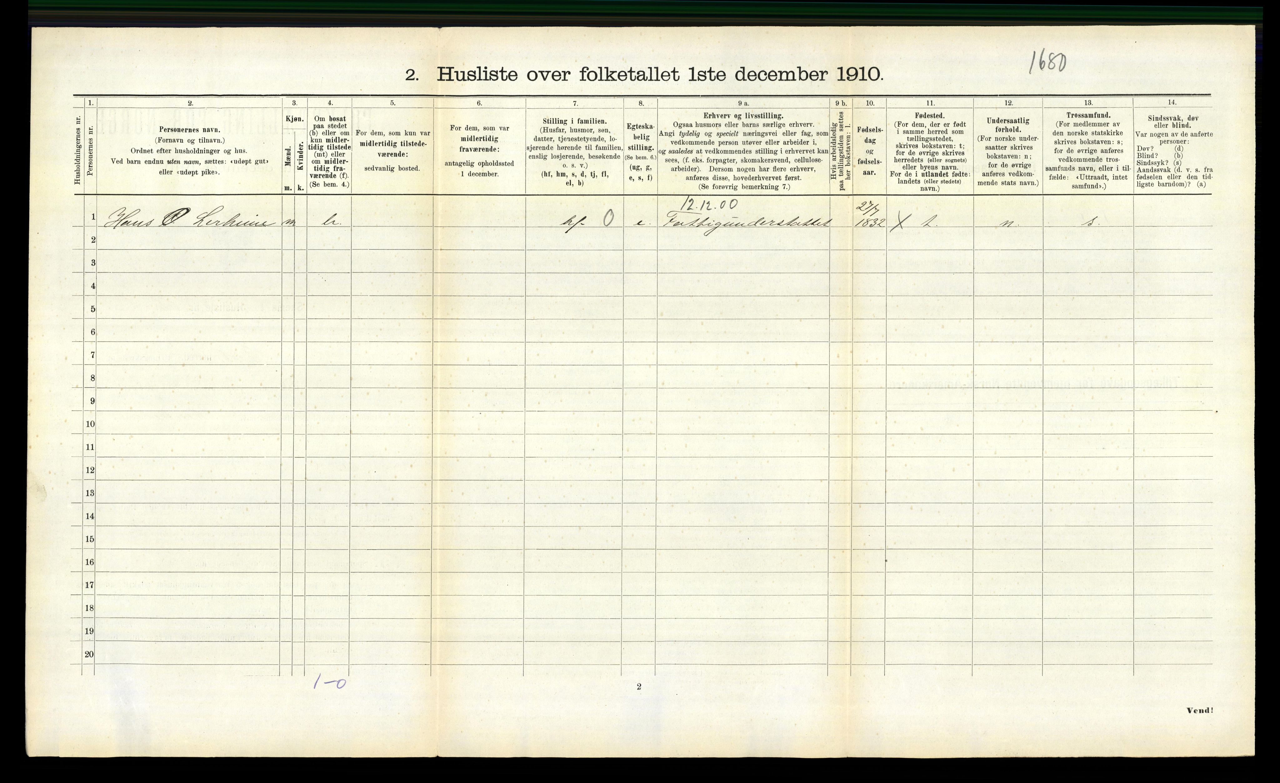 RA, 1910 census for Eid, 1910, p. 119