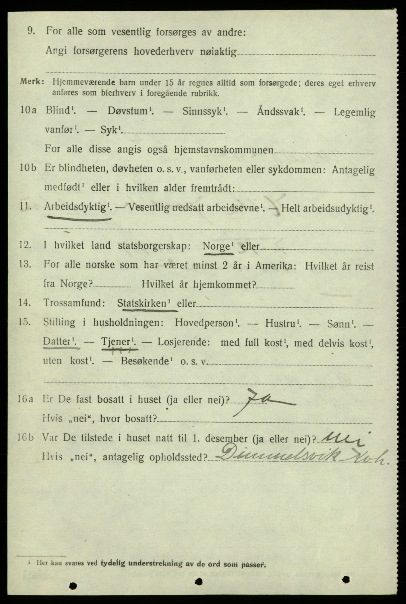 SAB, 1920 census for Kvinnherad, 1920, p. 7305