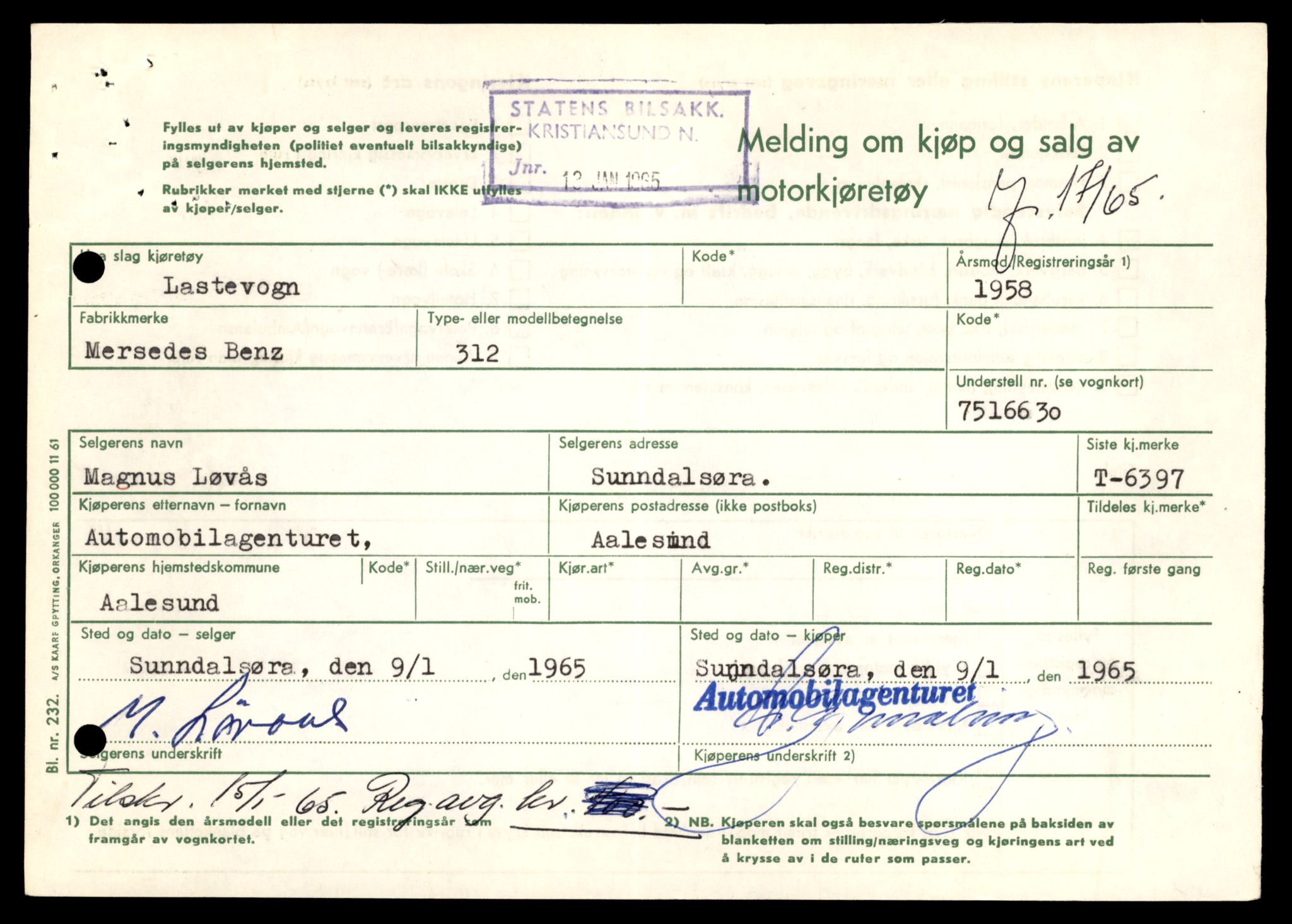 Møre og Romsdal vegkontor - Ålesund trafikkstasjon, AV/SAT-A-4099/F/Fe/L0033: Registreringskort for kjøretøy T 12151 - T 12474, 1927-1998, p. 2775