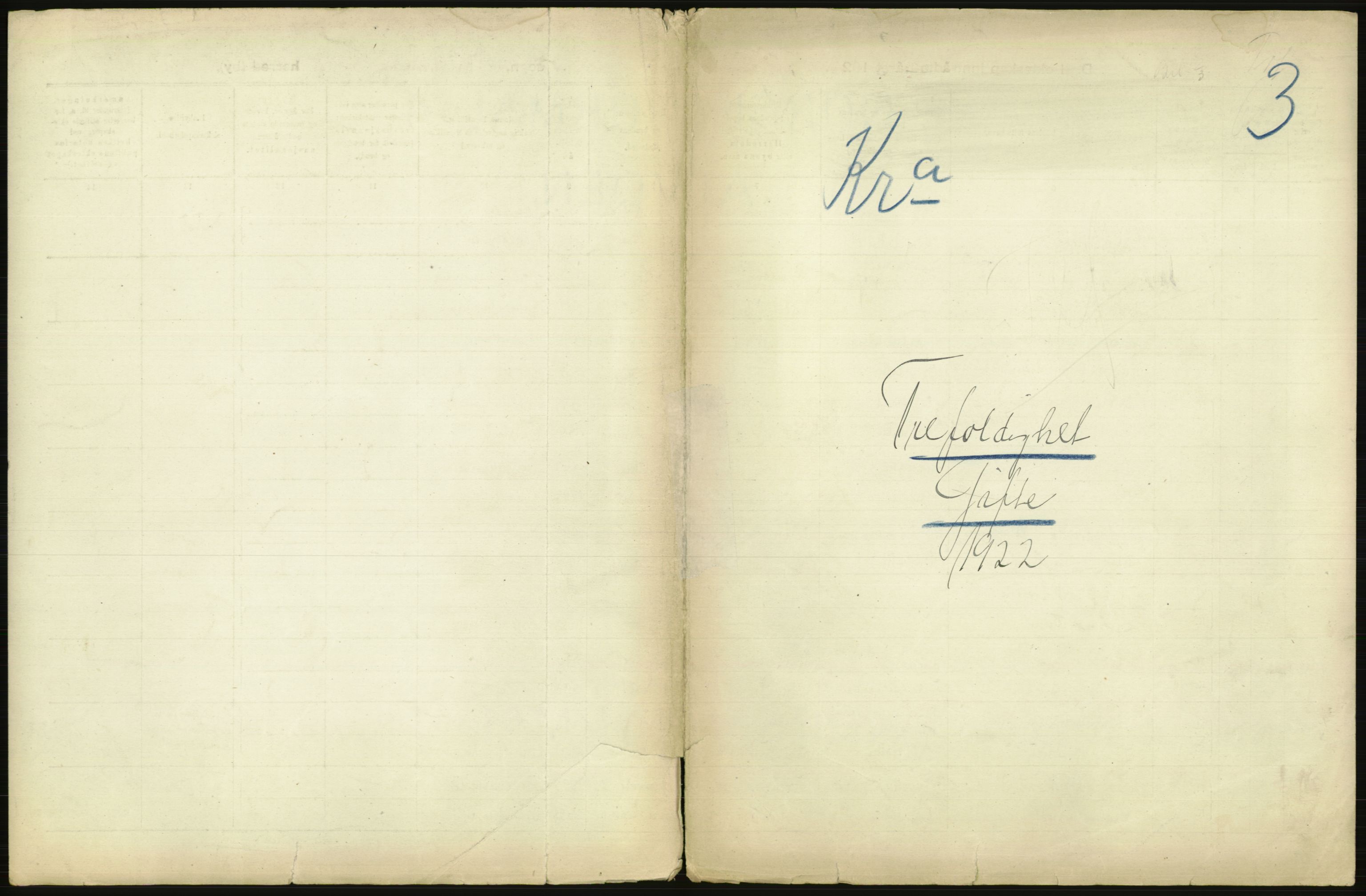 Statistisk sentralbyrå, Sosiodemografiske emner, Befolkning, AV/RA-S-2228/D/Df/Dfc/Dfcb/L0008: Kristiania: Gifte, 1922, p. 543