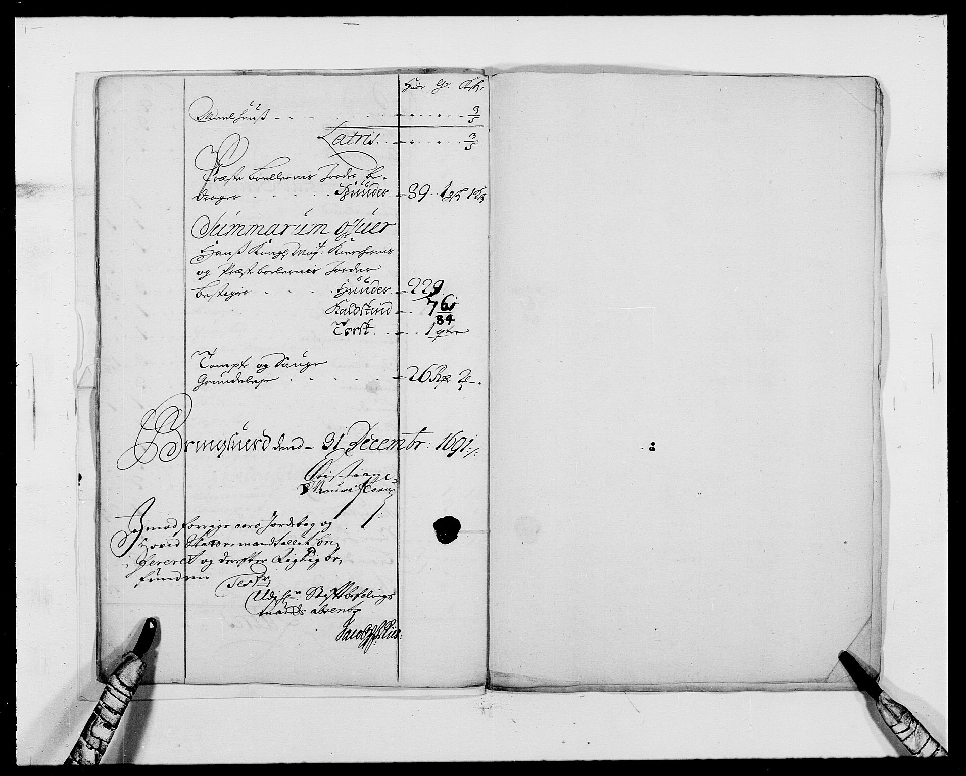 Rentekammeret inntil 1814, Reviderte regnskaper, Fogderegnskap, AV/RA-EA-4092/R39/L2311: Fogderegnskap Nedenes, 1690-1692, p. 11
