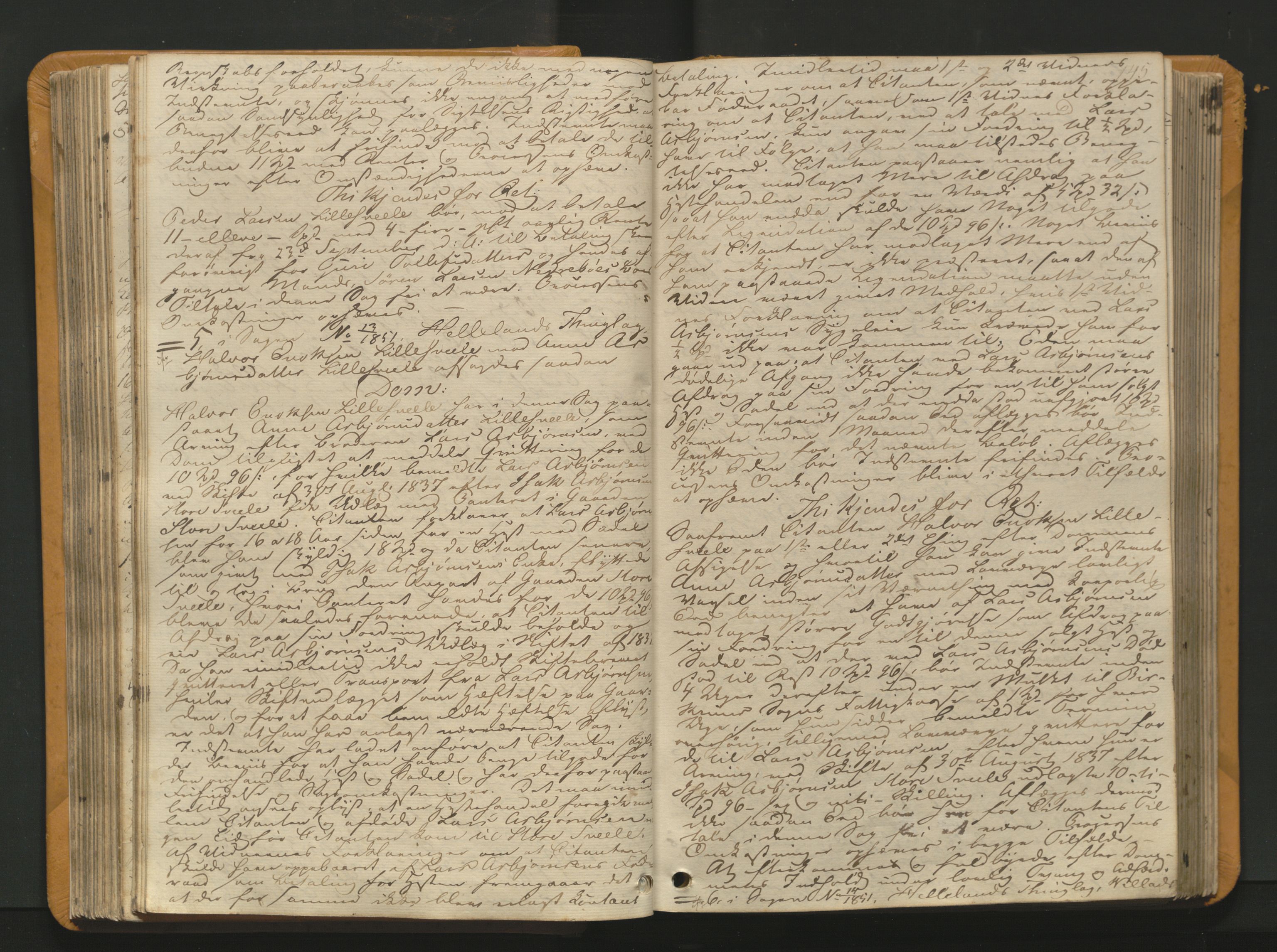 Jæren og Dalane sorenskriveri, AV/SAST-A-100306/3/30/30BAA/L0005: Tingbok for Dalane, 1849-1856, p. 144b-145a