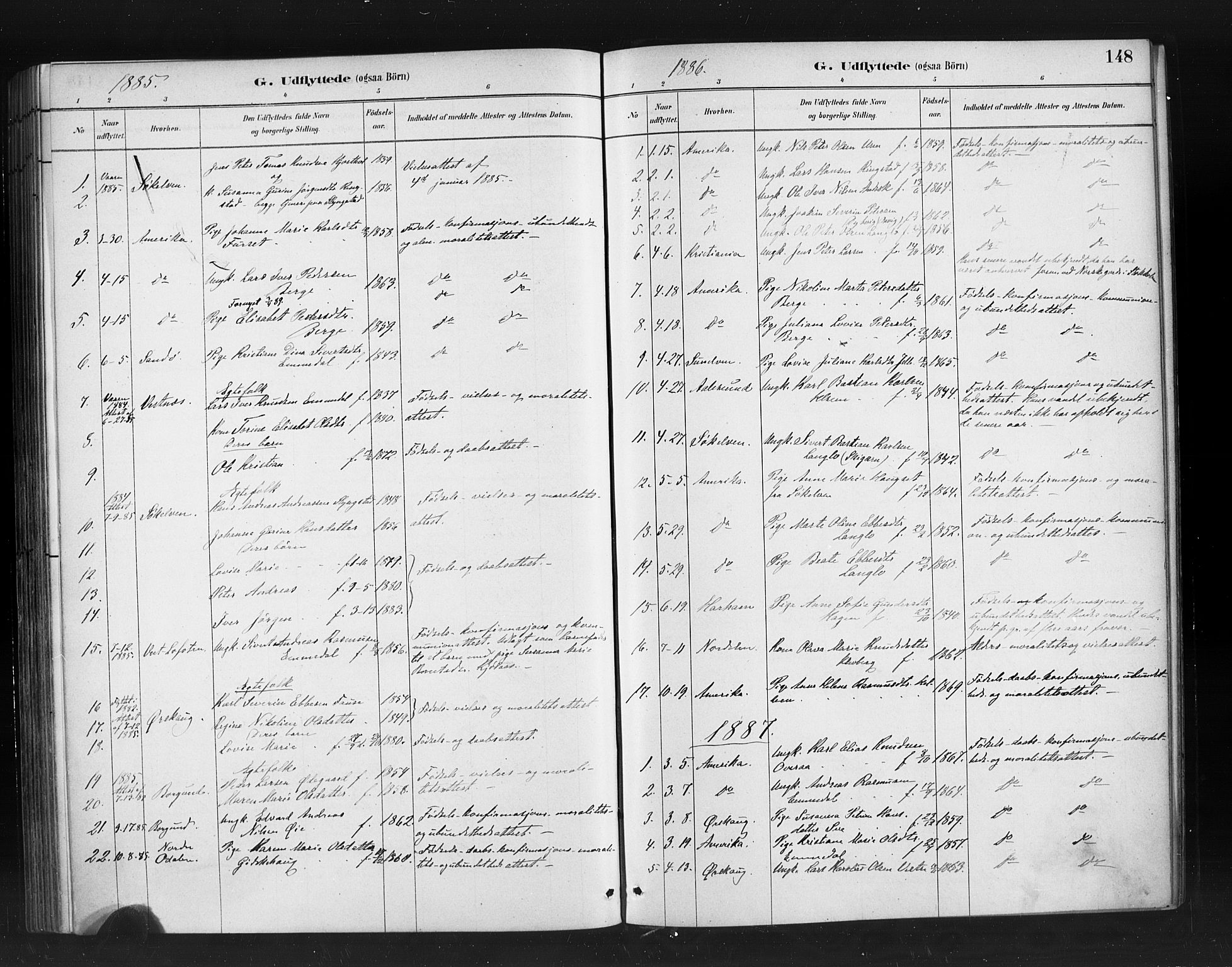 Ministerialprotokoller, klokkerbøker og fødselsregistre - Møre og Romsdal, SAT/A-1454/520/L0283: Parish register (official) no. 520A12, 1882-1898, p. 148