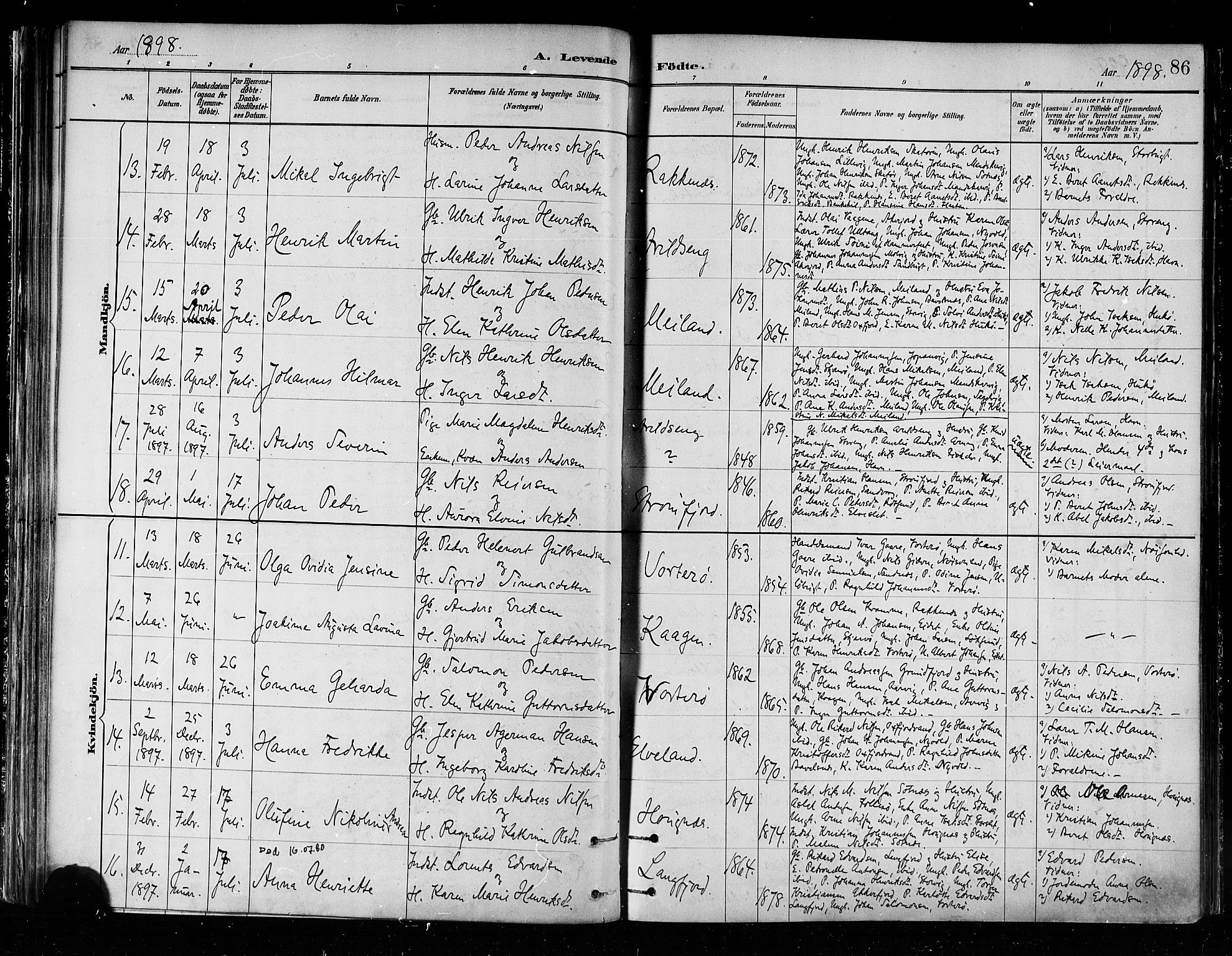 Skjervøy sokneprestkontor, SATØ/S-1300/H/Ha/Haa/L0010kirke: Parish register (official) no. 10, 1887-1898, p. 86