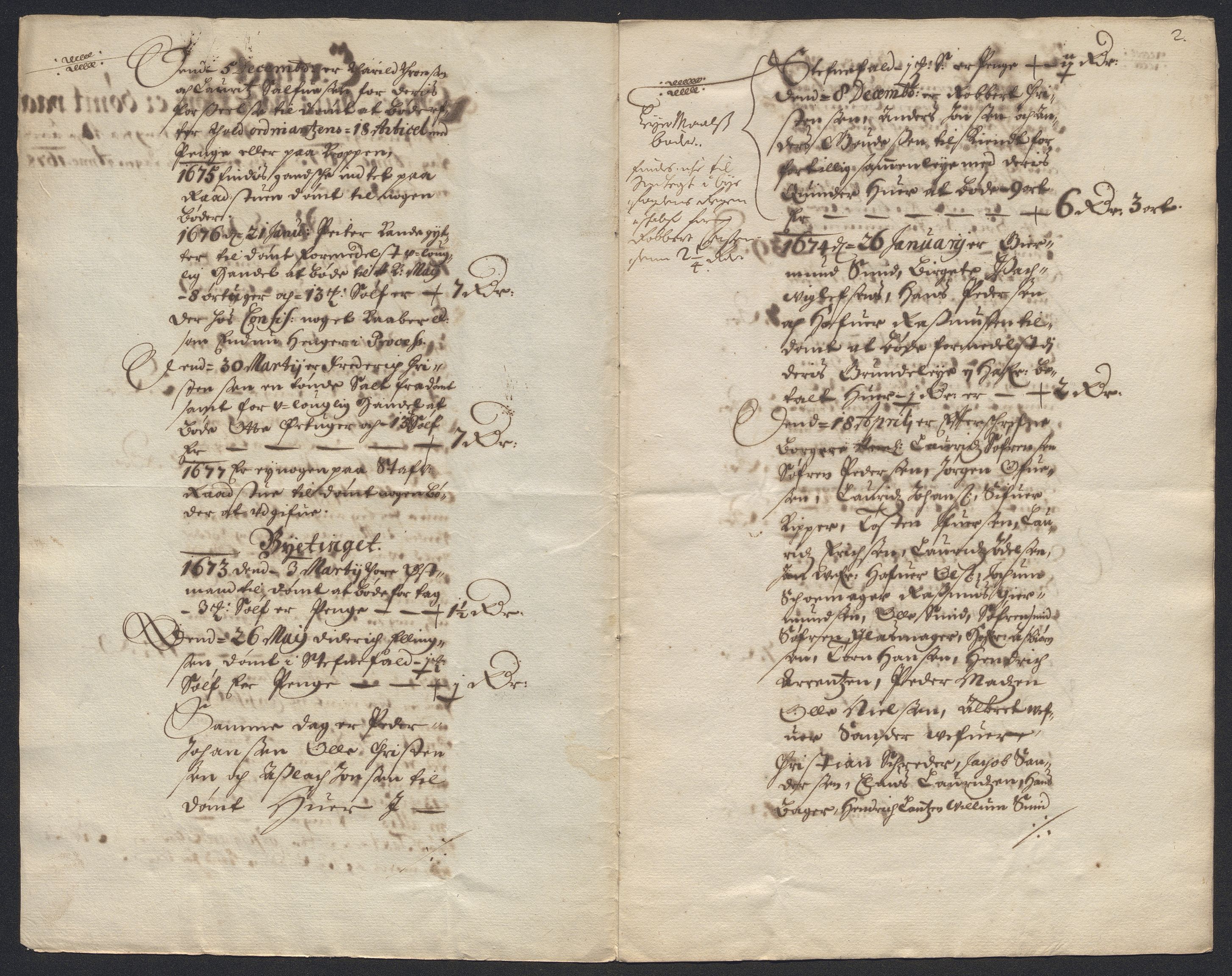 Rentekammeret inntil 1814, Reviderte regnskaper, Byregnskaper, AV/RA-EA-4066/R/Ro/L0316: [O14] Sikt og sakefall, 1662-1693, p. 263