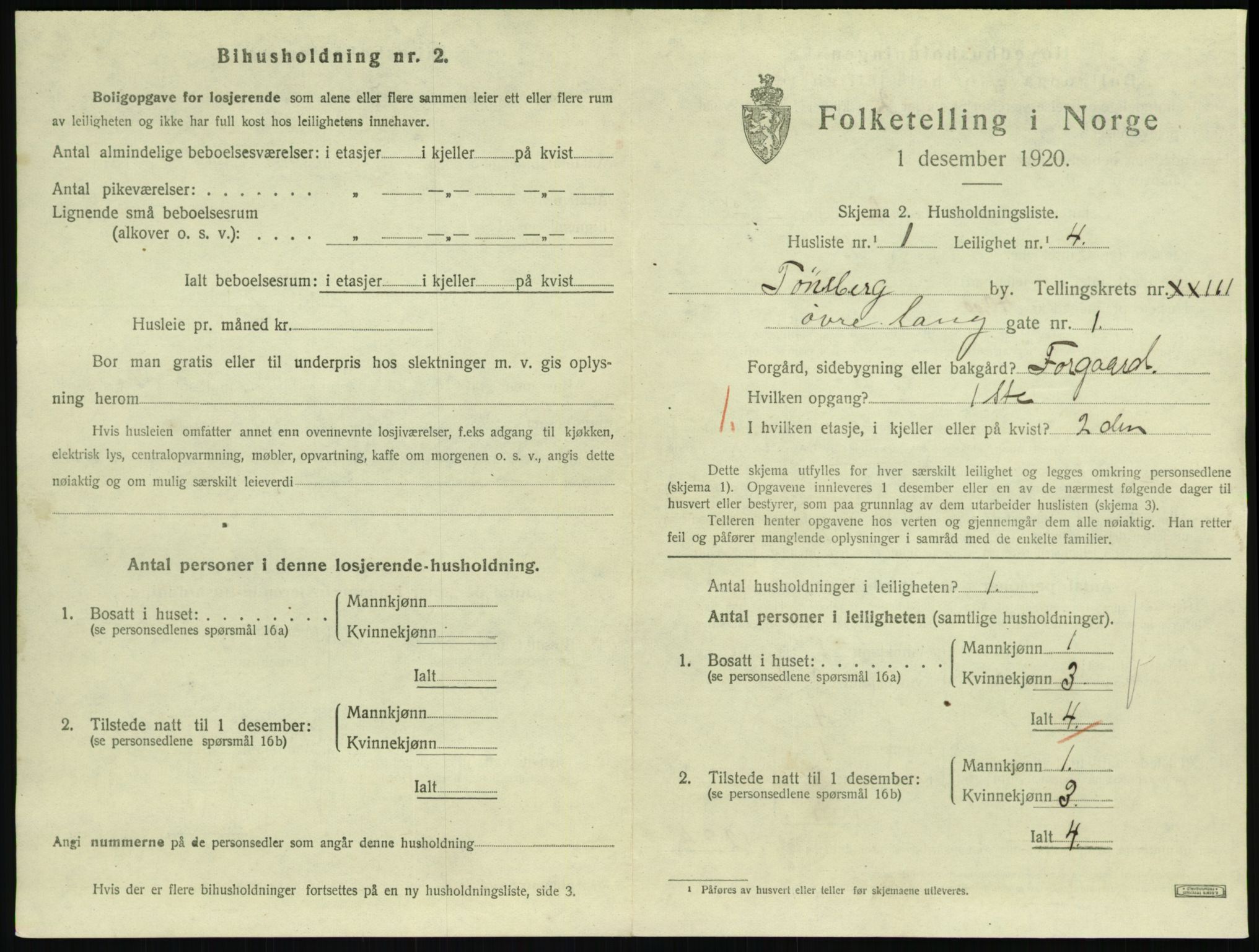 SAKO, 1920 census for Tønsberg, 1920, p. 8147