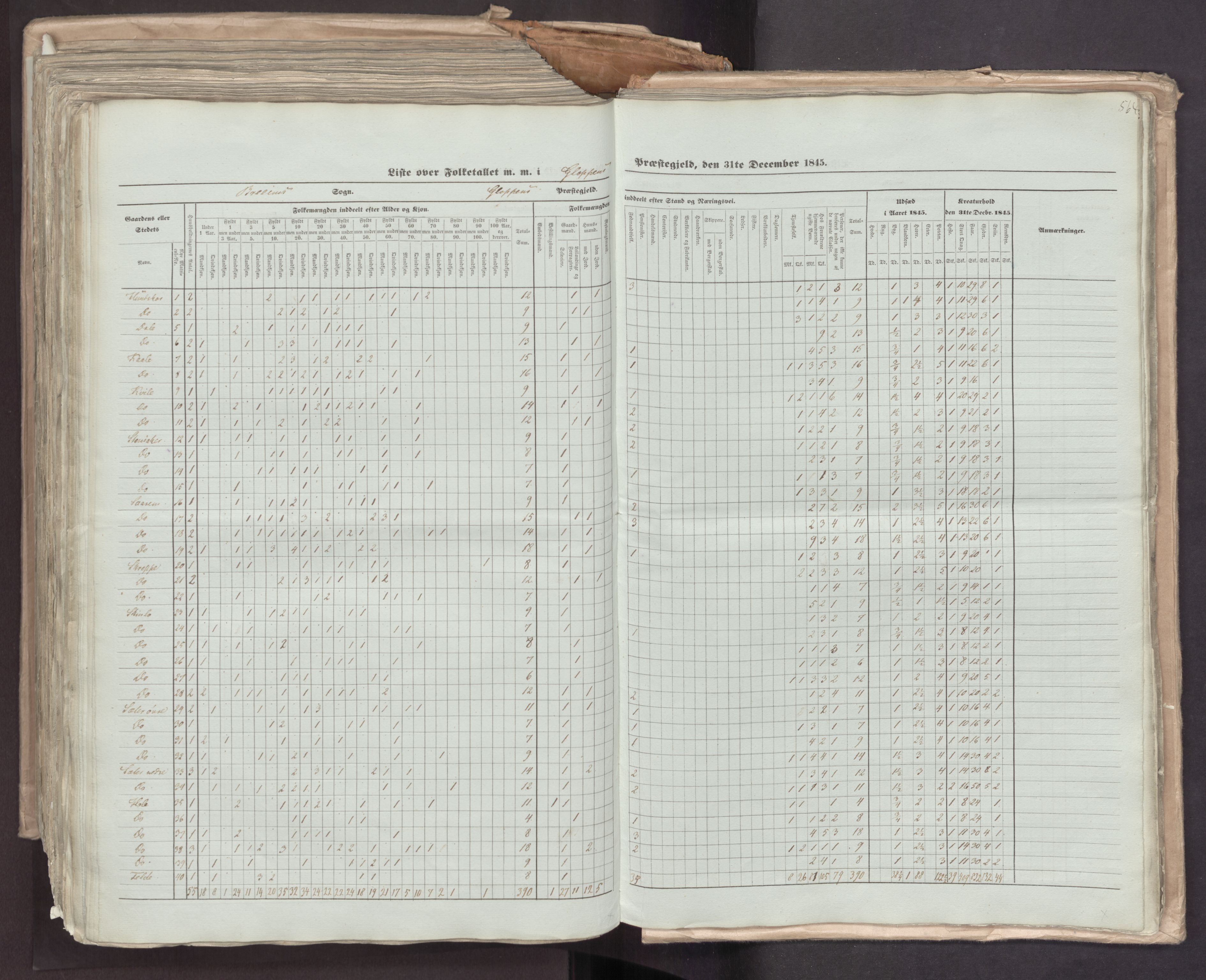 RA, Census 1845, vol. 7: Søndre Bergenhus amt og Nordre Bergenhus amt, 1845, p. 564
