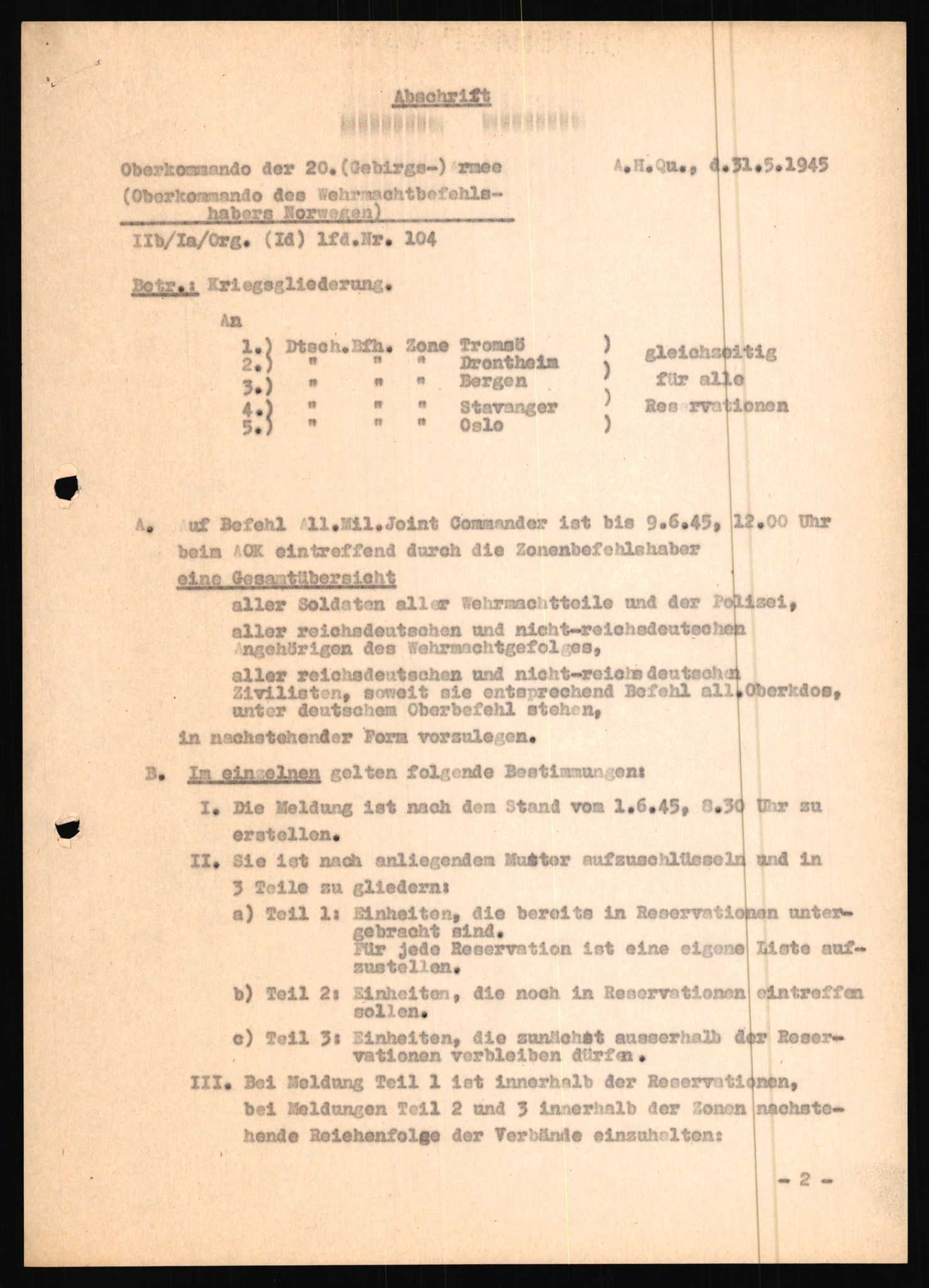 Forsvarets Overkommando. 2 kontor. Arkiv 11.4. Spredte tyske arkivsaker, AV/RA-RAFA-7031/D/Dar/Dara/L0021: Nachrichten des OKW, 1943-1945, p. 437