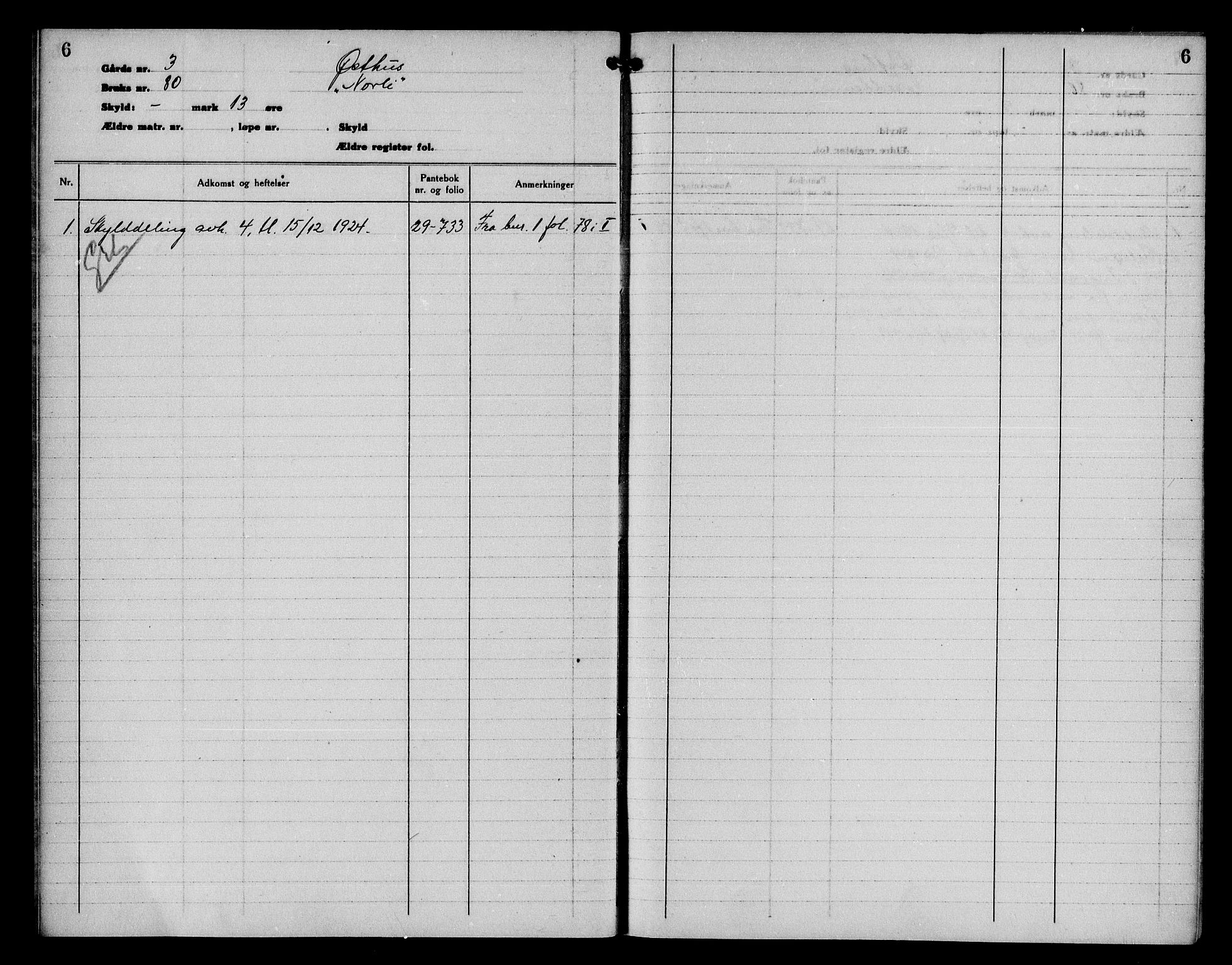 Karmsund sorenskriveri, SAST/A-100311/01/II/IIA/L0039: Mortgage register no. II AF 39, 1924, p. 6