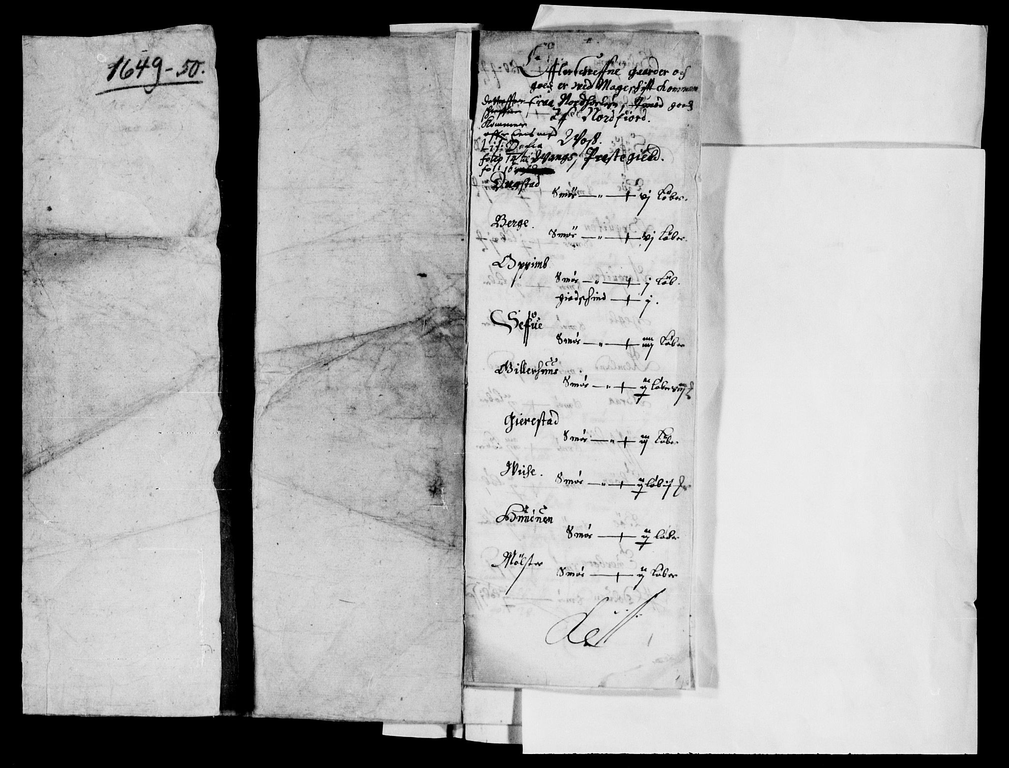 Rentekammeret inntil 1814, Reviderte regnskaper, Lensregnskaper, AV/RA-EA-5023/R/Rb/Rbt/L0114: Bergenhus len, 1649-1650