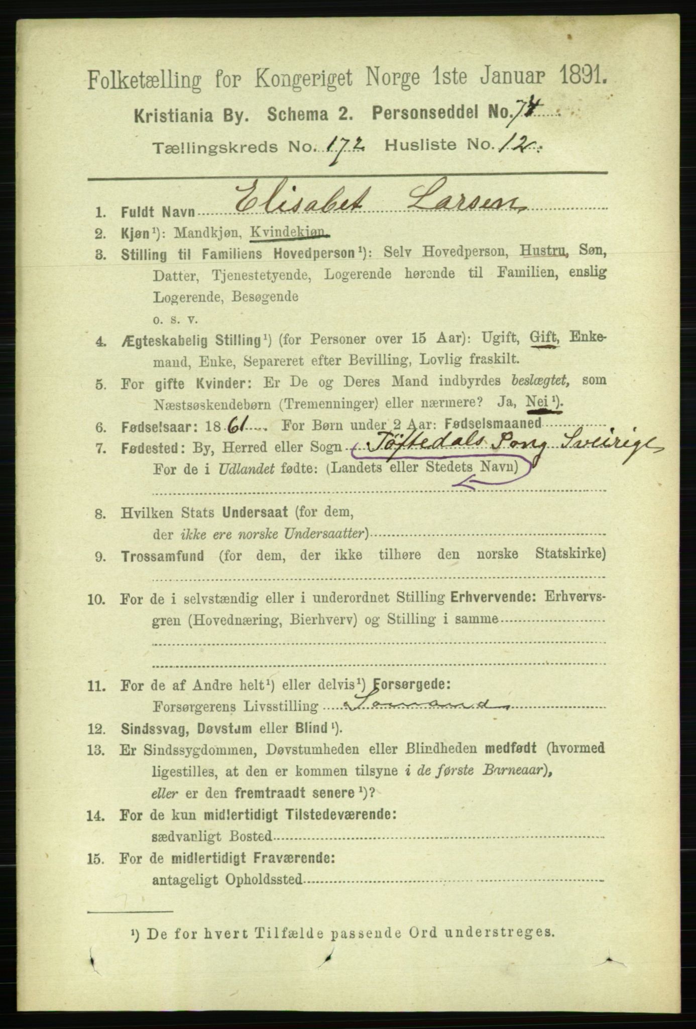 RA, 1891 census for 0301 Kristiania, 1891, p. 102259