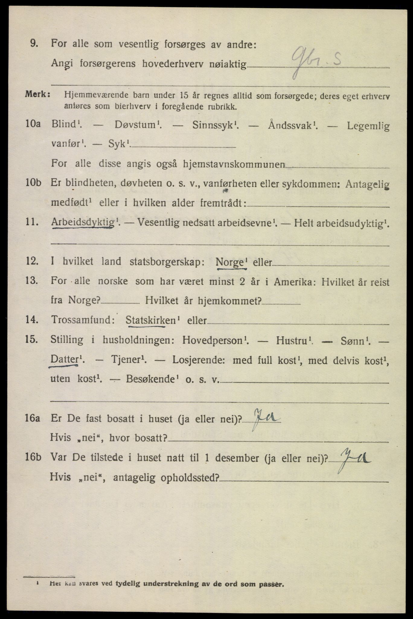 SAK, 1920 census for Kvås, 1920, p. 1183