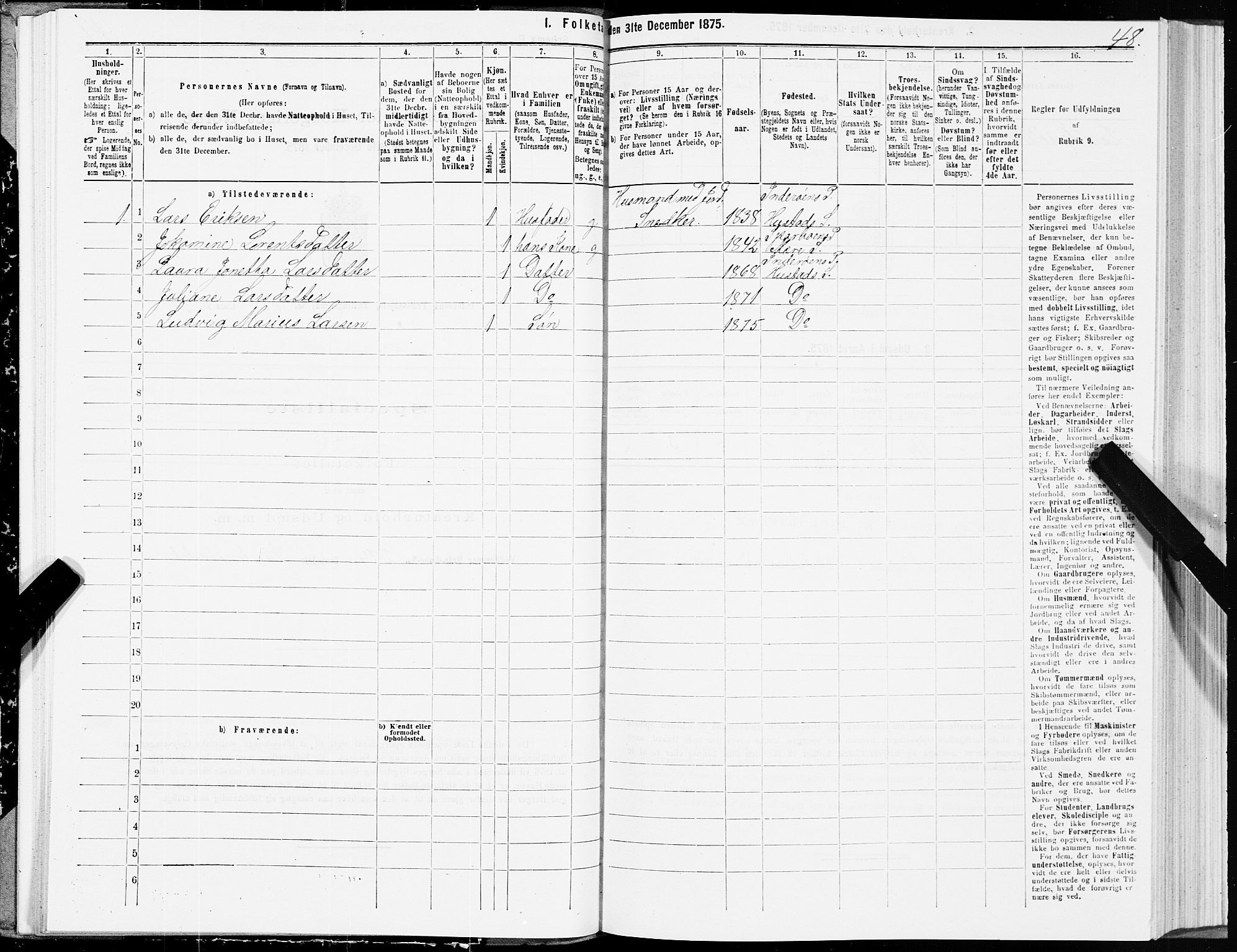 SAT, 1875 census for 1729P Inderøy, 1875, p. 6048