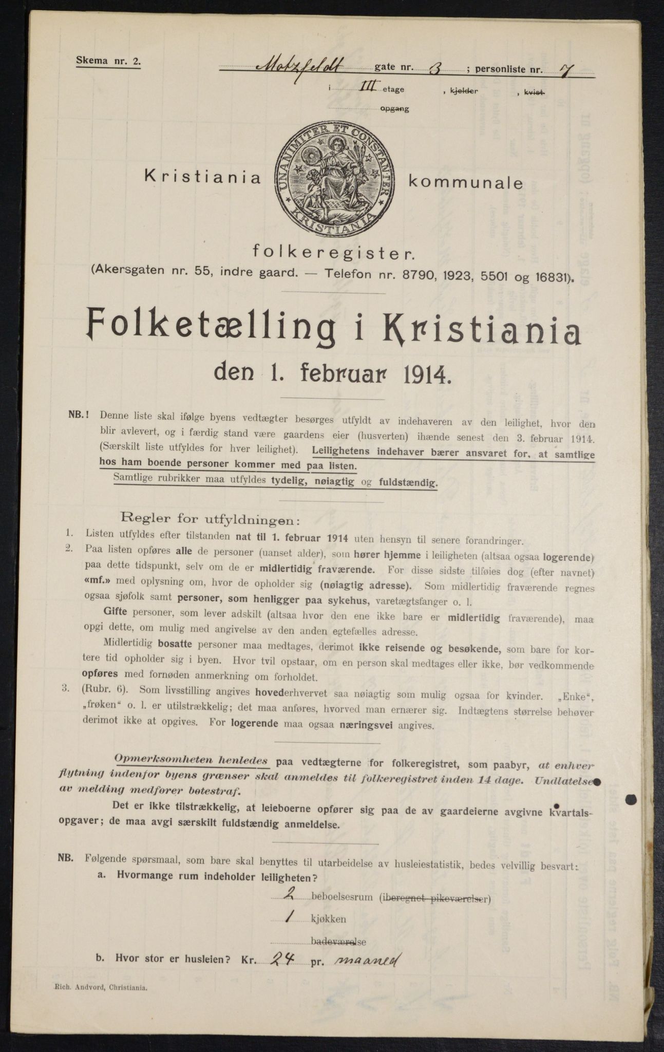 OBA, Municipal Census 1914 for Kristiania, 1914, p. 65875