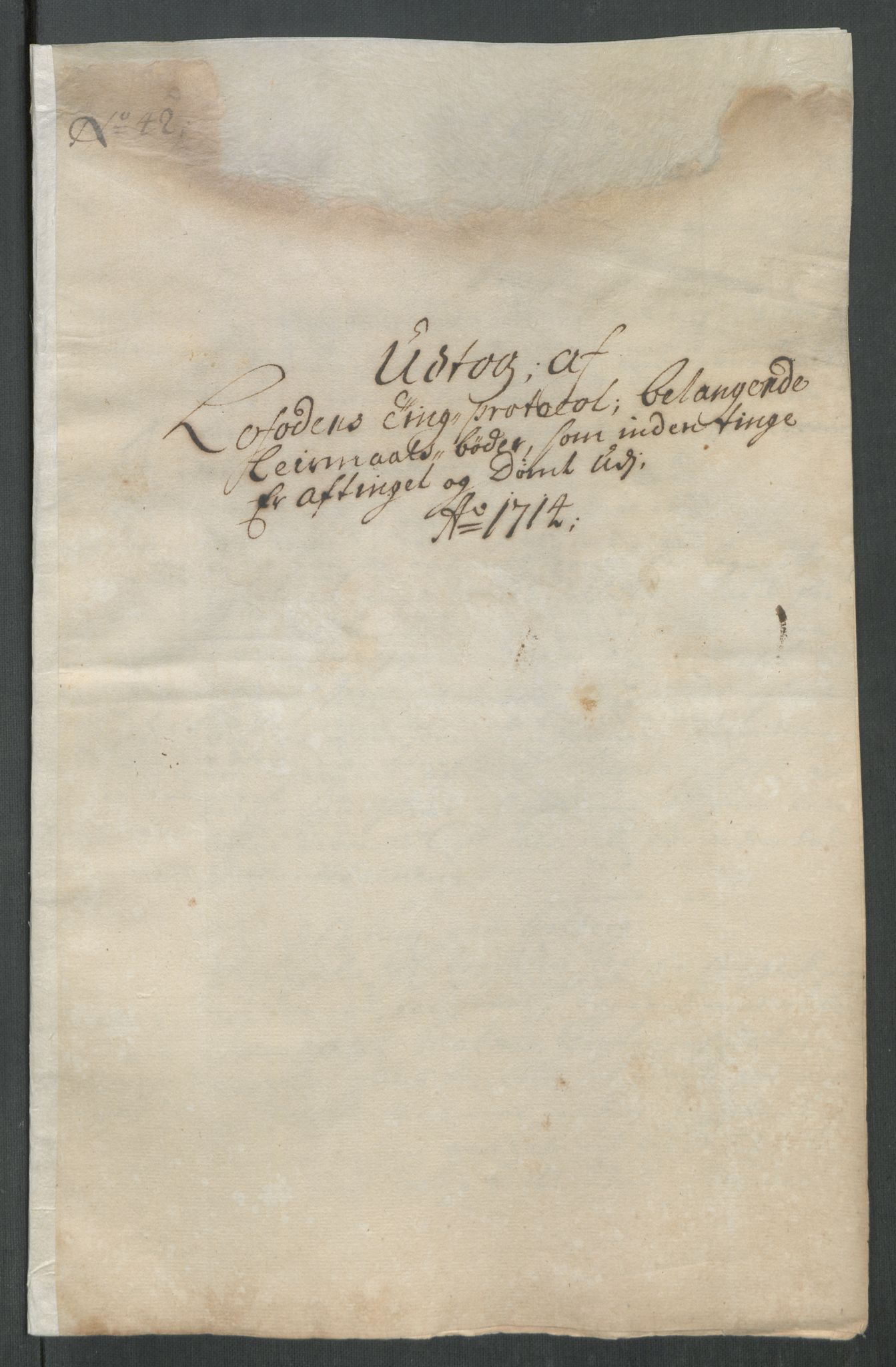 Rentekammeret inntil 1814, Reviderte regnskaper, Fogderegnskap, AV/RA-EA-4092/R67/L4680: Fogderegnskap Vesterålen, Andenes og Lofoten, 1714, p. 228