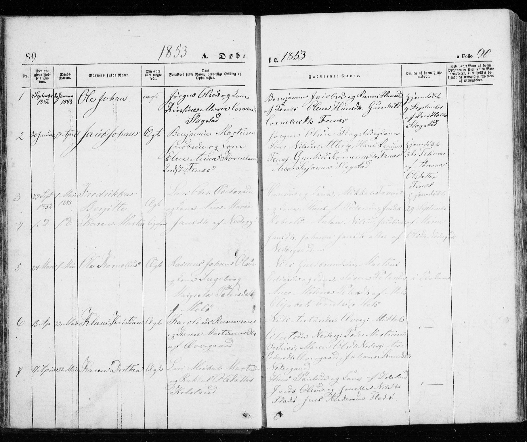 Trondenes sokneprestkontor, AV/SATØ-S-1319/H/Ha/L0010kirke: Parish register (official) no. 10, 1840-1865, p. 89-90