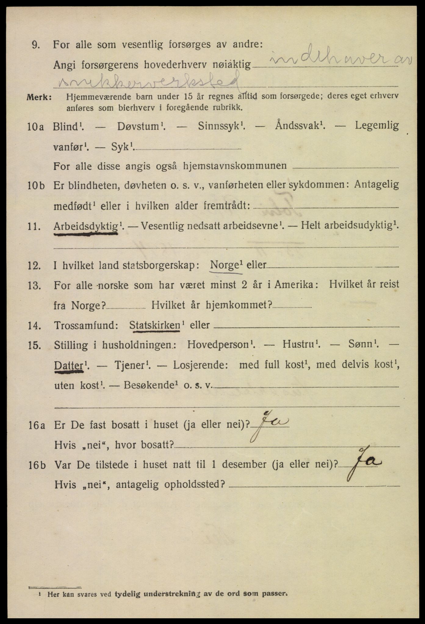 SAK, 1920 census for Kristiansand, 1920, p. 35856