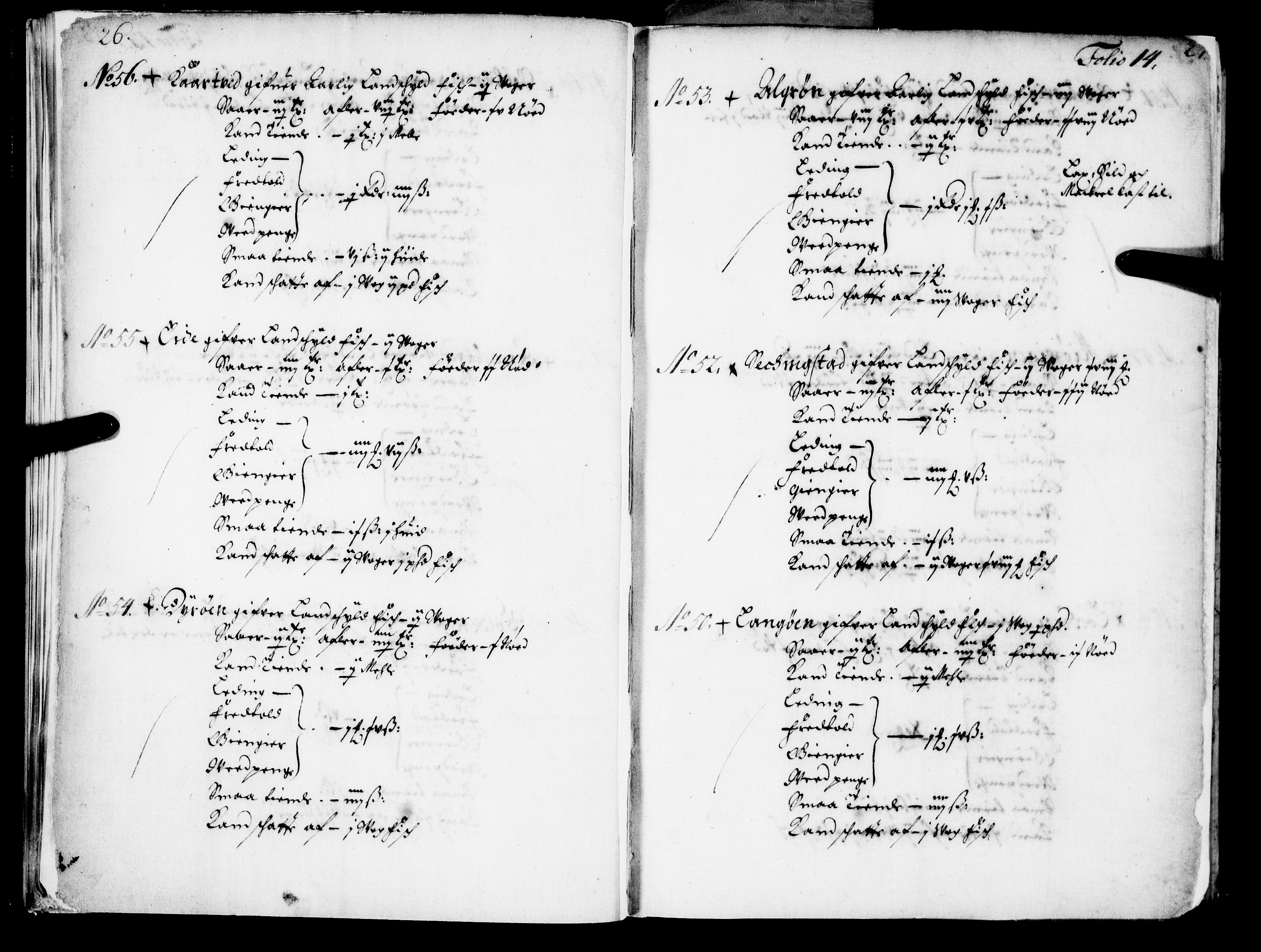 Rentekammeret inntil 1814, Realistisk ordnet avdeling, AV/RA-EA-4070/N/Nb/Nba/L0039: Nordhordland fogderi, 1667, p. 13b-14a